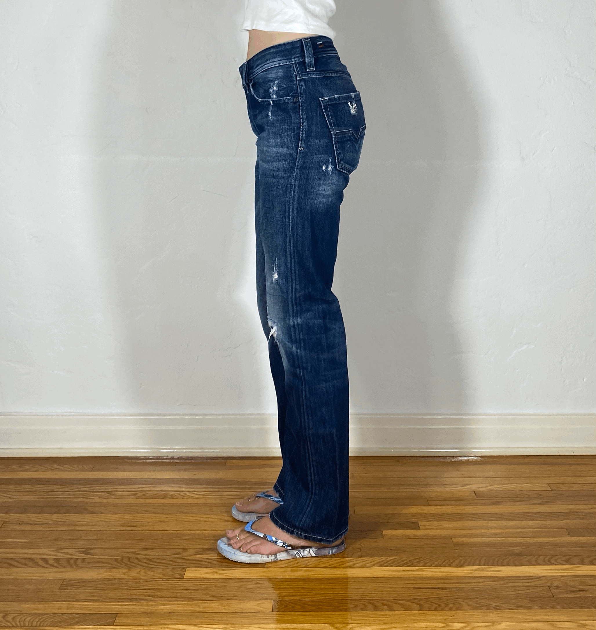 Diesel Relaxed Dark Blue Jeans, S