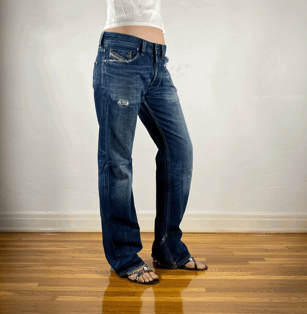 Diesel Relaxed Dark Blue Jeans, M
