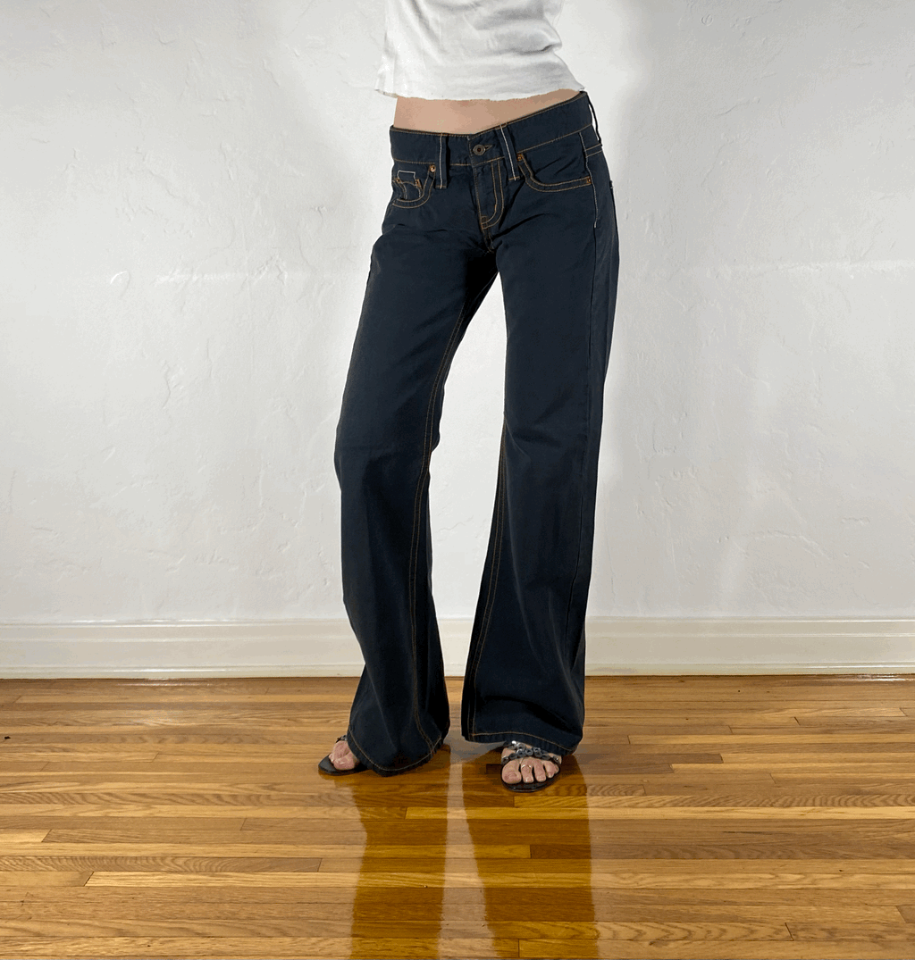 Edwin Black and Orange Stitch Jeans, S/ M