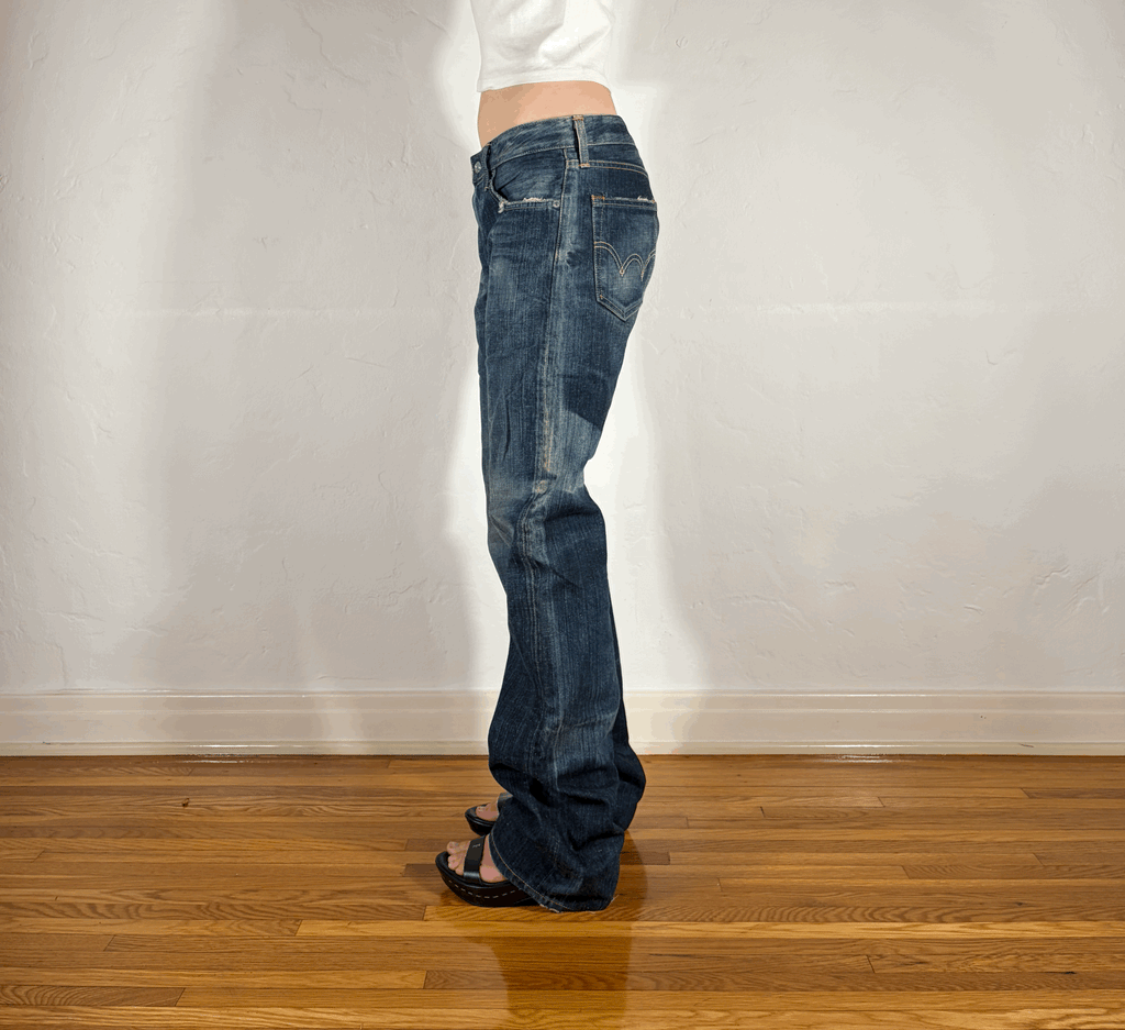 Unique Blue Sun Bleached Jeans, M