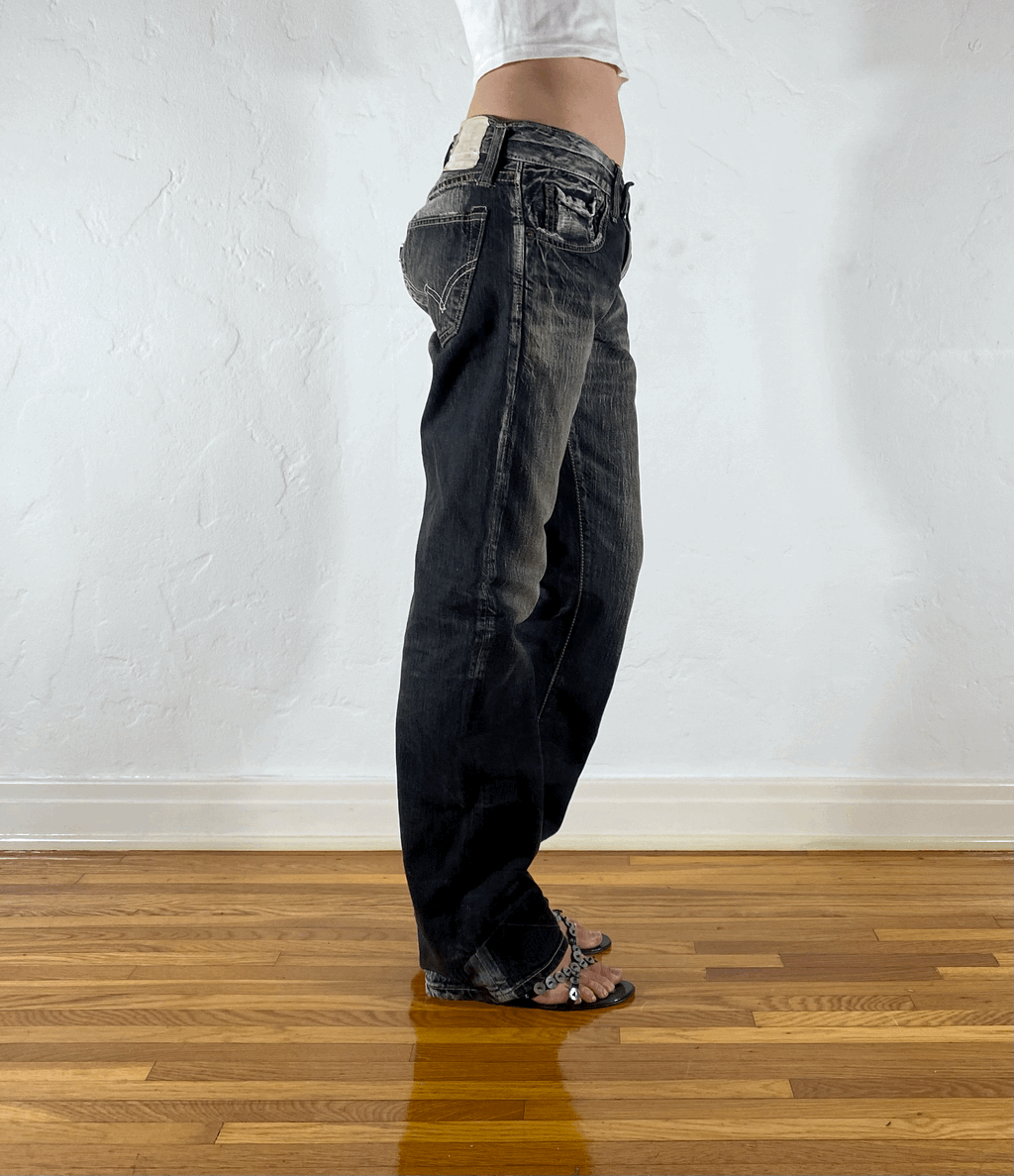 Edwin Gray Distressed Jeans, M