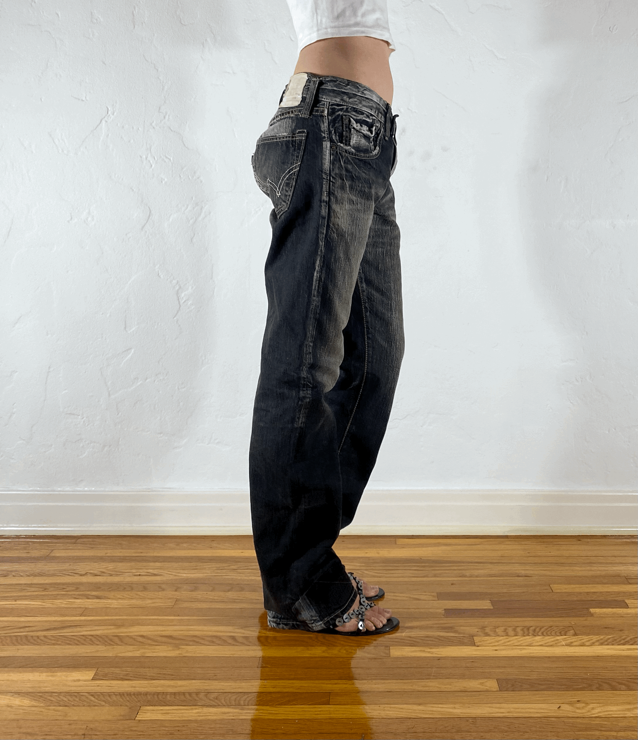 Edwin Gray Distressed Jeans, M
