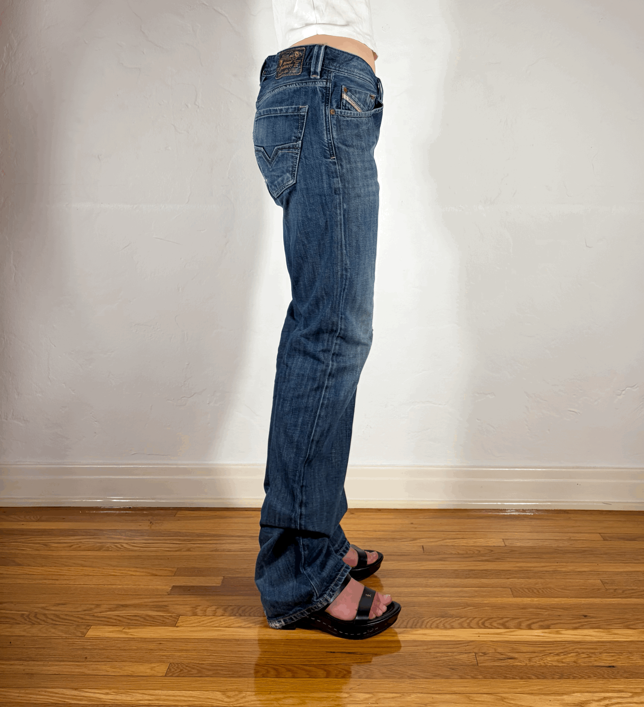 Diesel Relaxed Blue Distressed Jeans, S/M