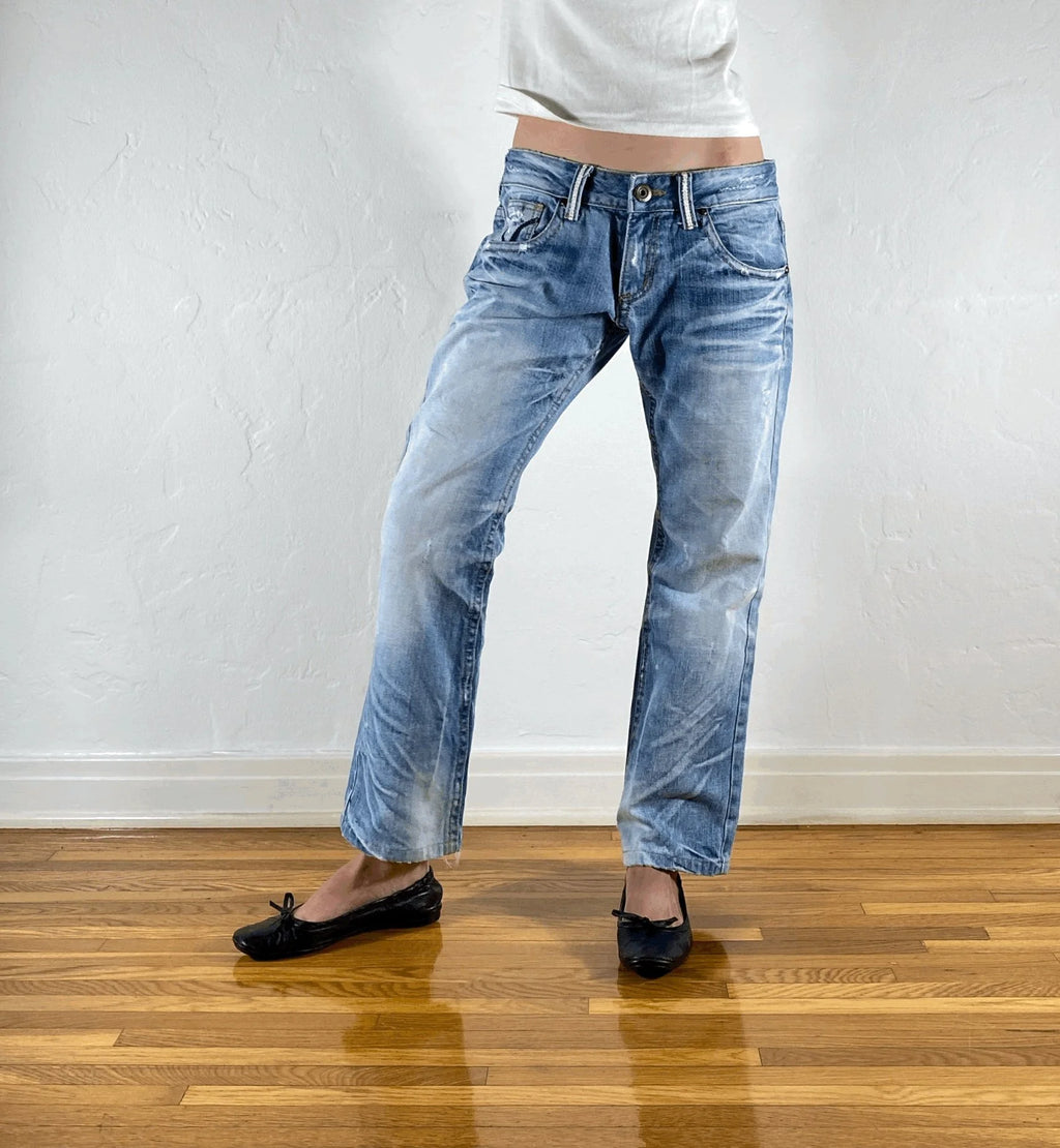 Lolita Bone Stitched Jeans, M/L