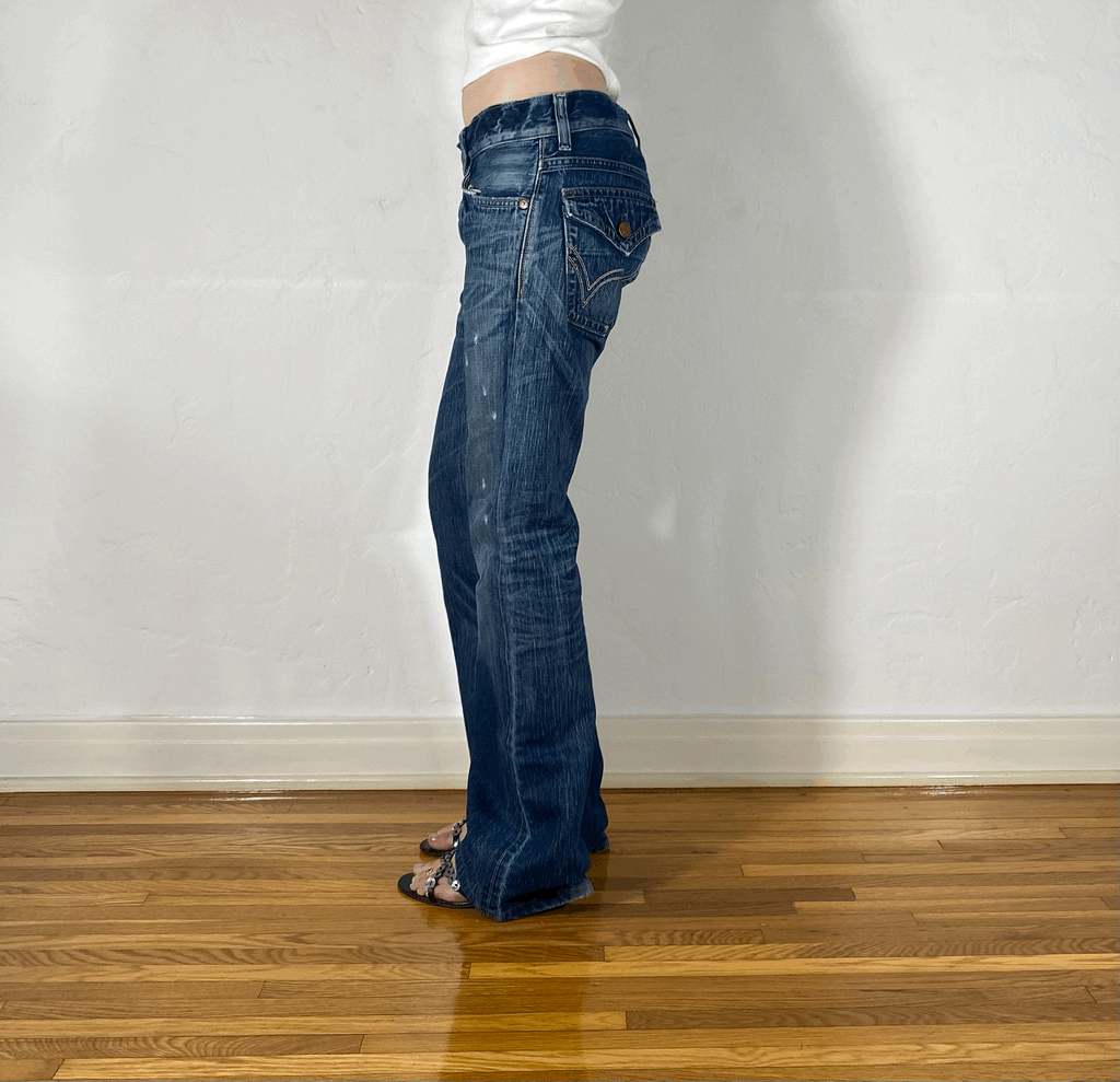 Edwin Blue Flare Jeans, S/M