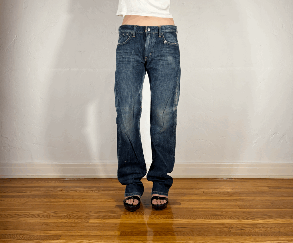 Unique Blue Sun Bleached Jeans, M
