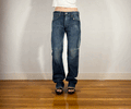 Unique Blue Sun Bleached Jeans, M