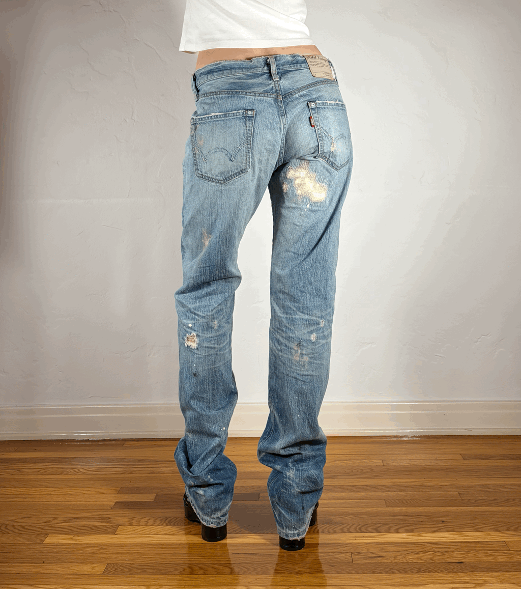 Edwin Repaired Distressed Jeans, M