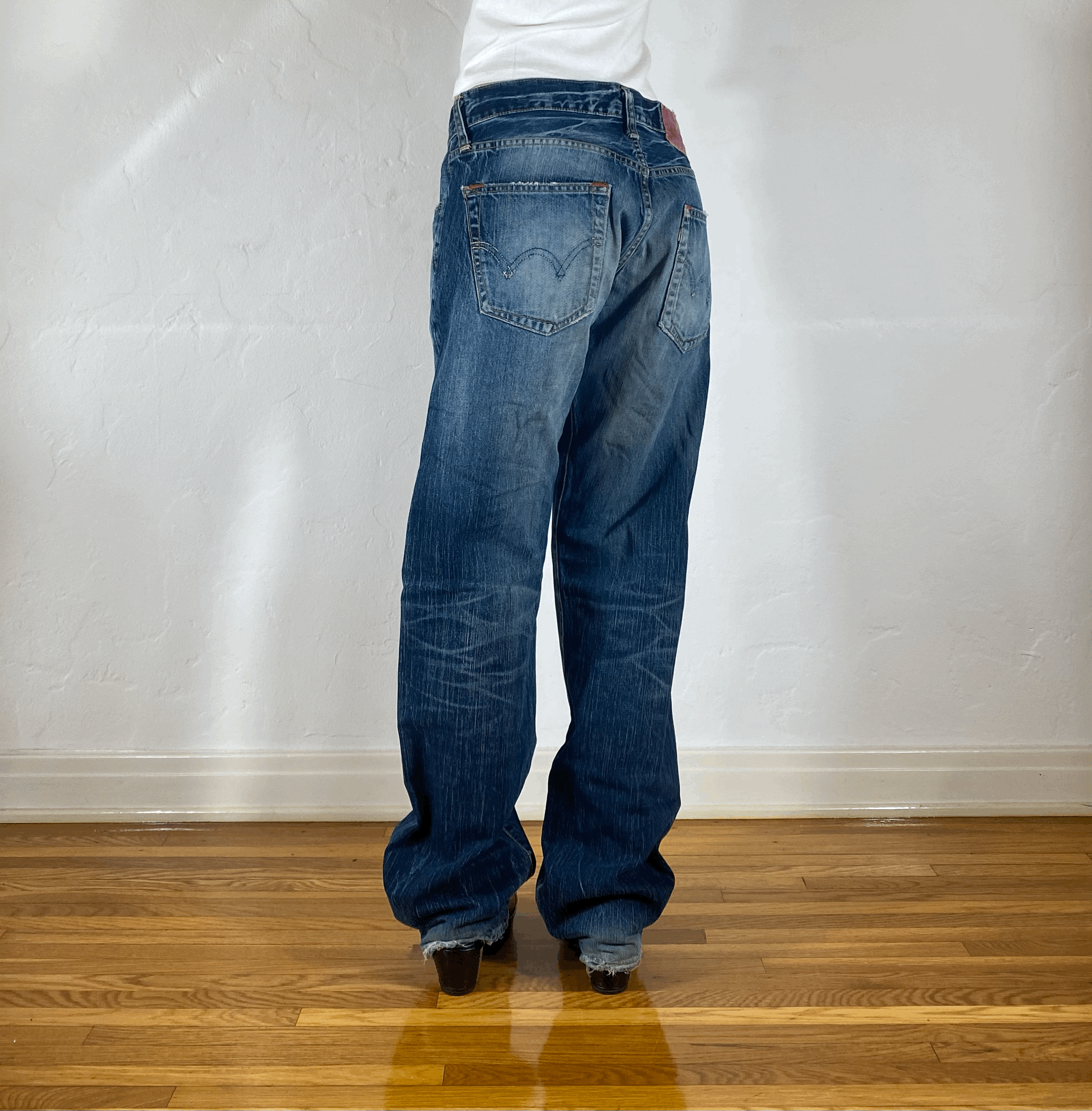 Streaky Ombre Wash Jeans, M