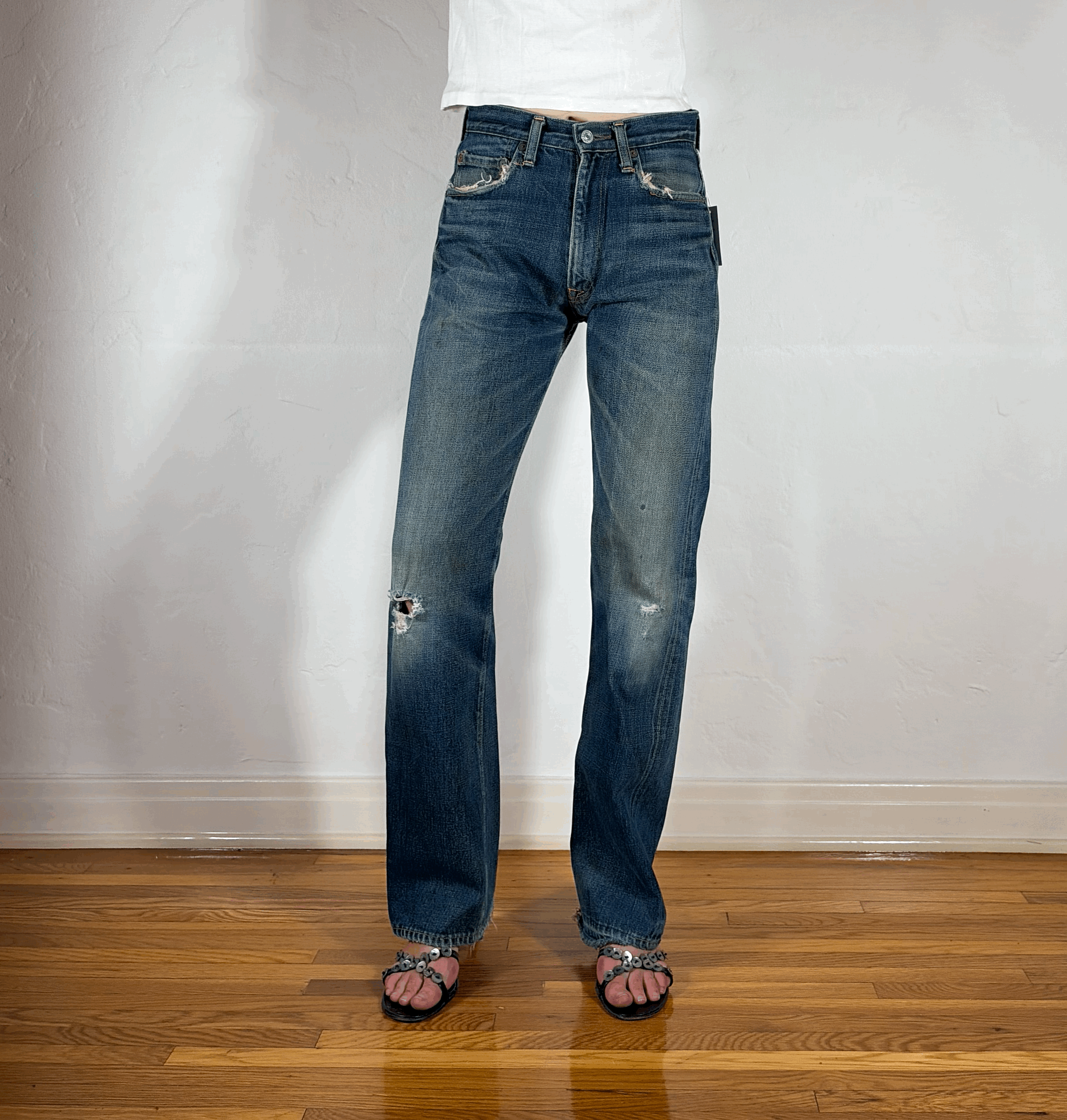 Denime Classic Distressed Jeans, S