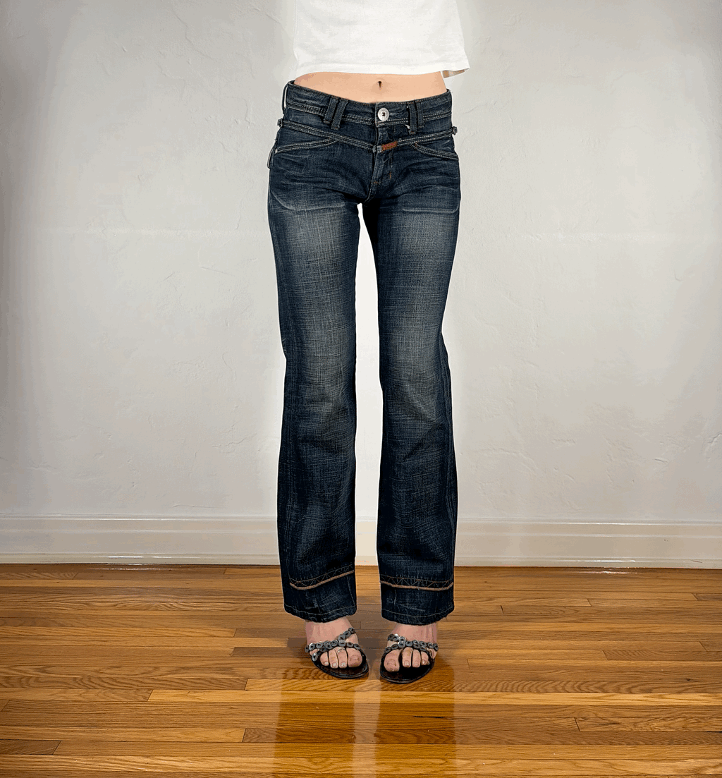 Marithe + Francois Girbaud Ripped Pocket Jeans, S