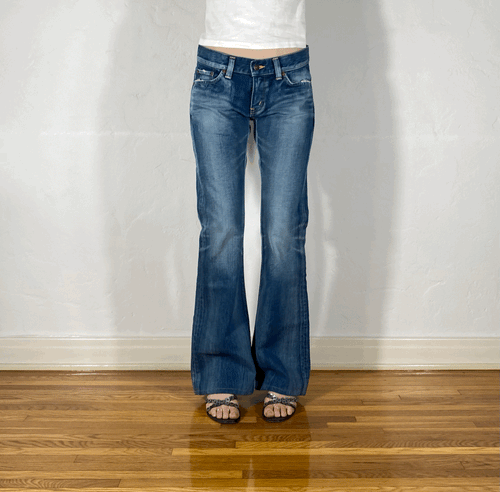 Aqua Blue Flare Jeans, S