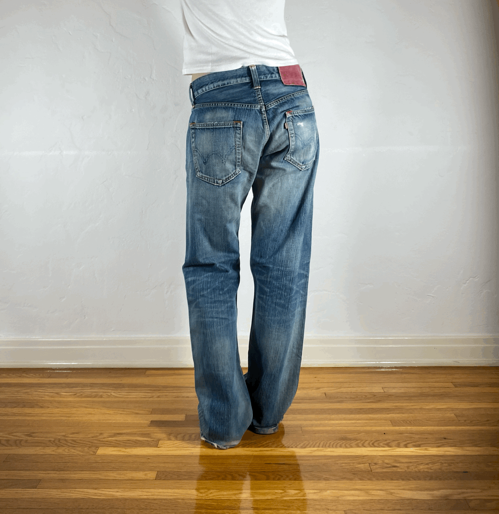 Edwin Unique Blue Baggy Jeans, S/M