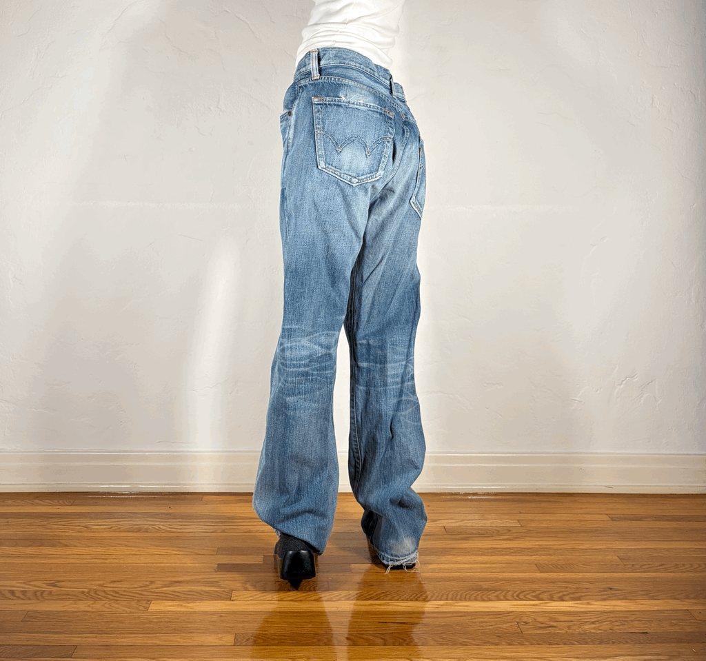 Unique Blue Baggy Jeans, M/L