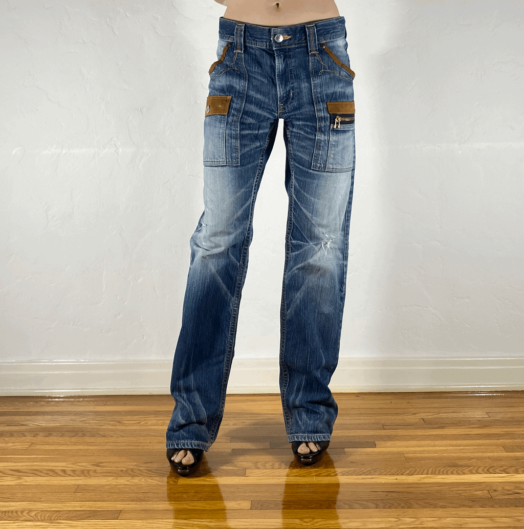 Edwin Brown Suede Jeans, L