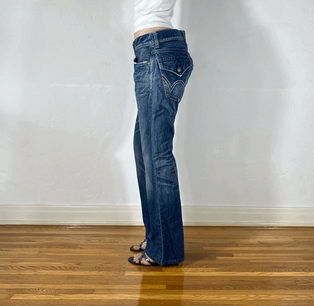 Edwin Blue Trip Flare Jeans, M/L