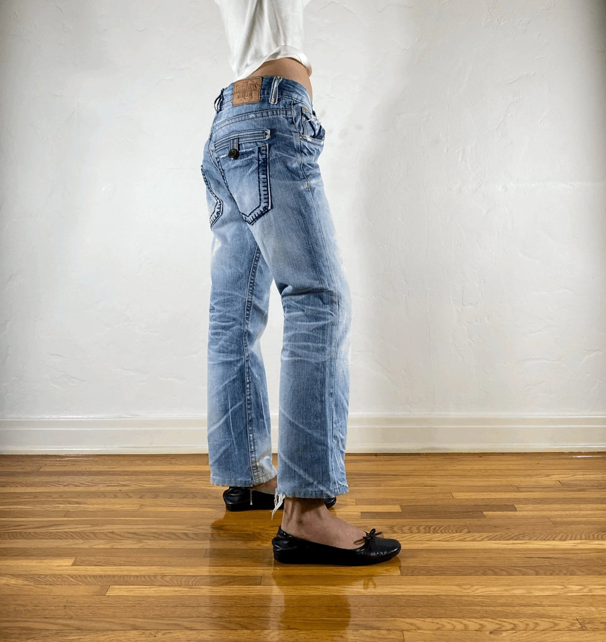 Lolita Bone Stitched Jeans, M/L