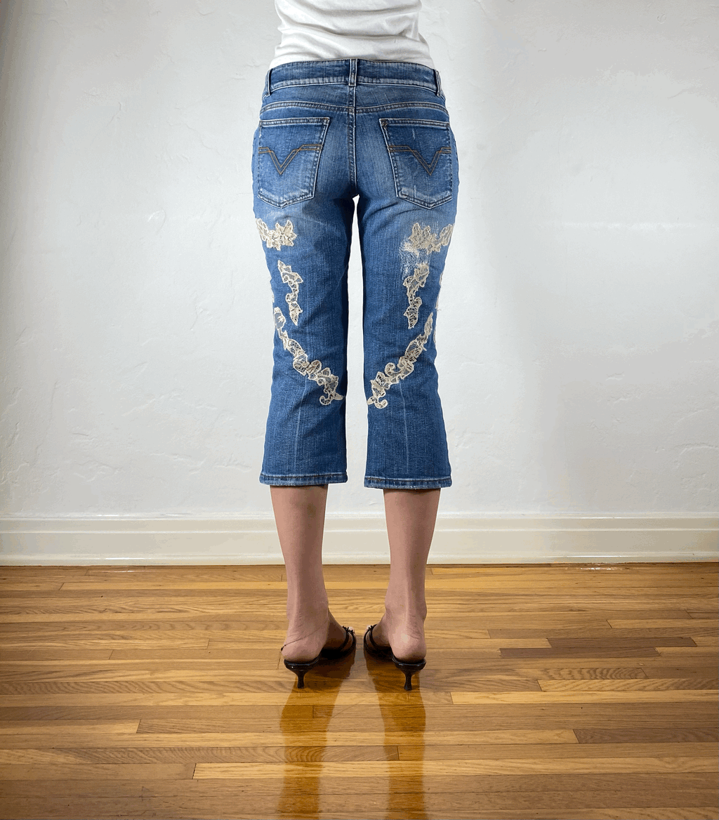 Valentino Lacey Capri Jeans, S