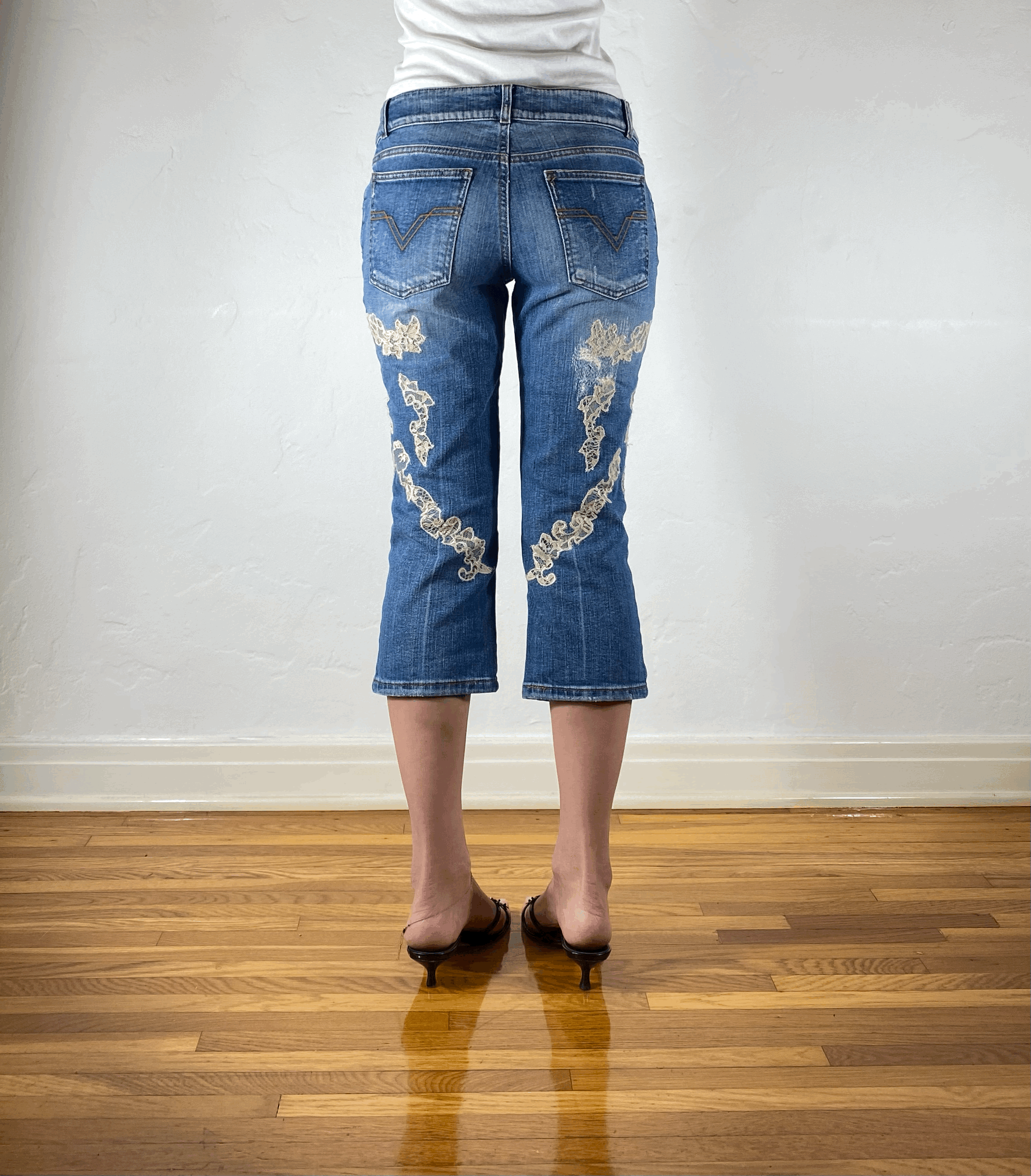 Valentino Lacey Capri Jeans, S