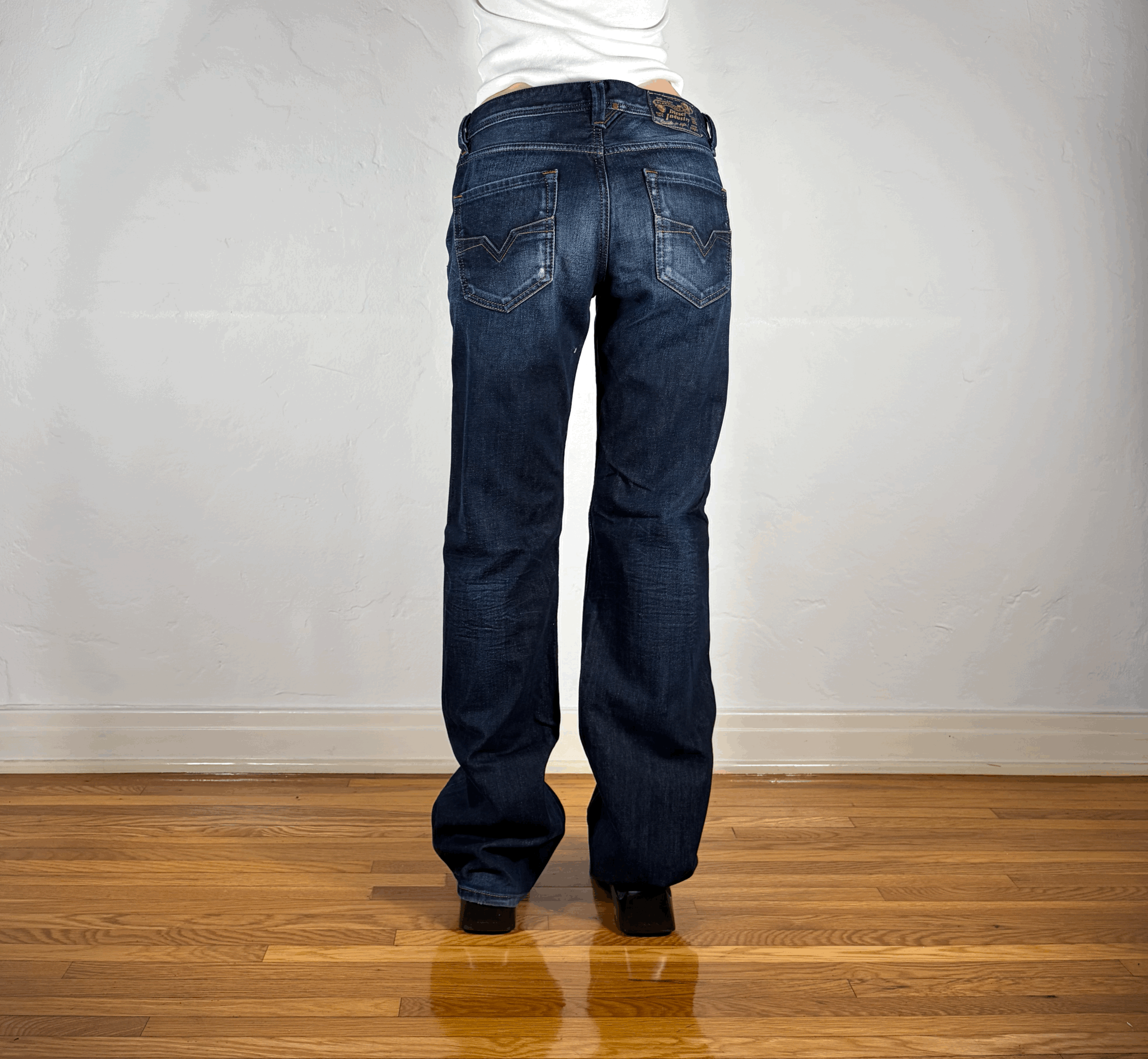 Diesel Relaxed Blue Baggy Jeans, M/L