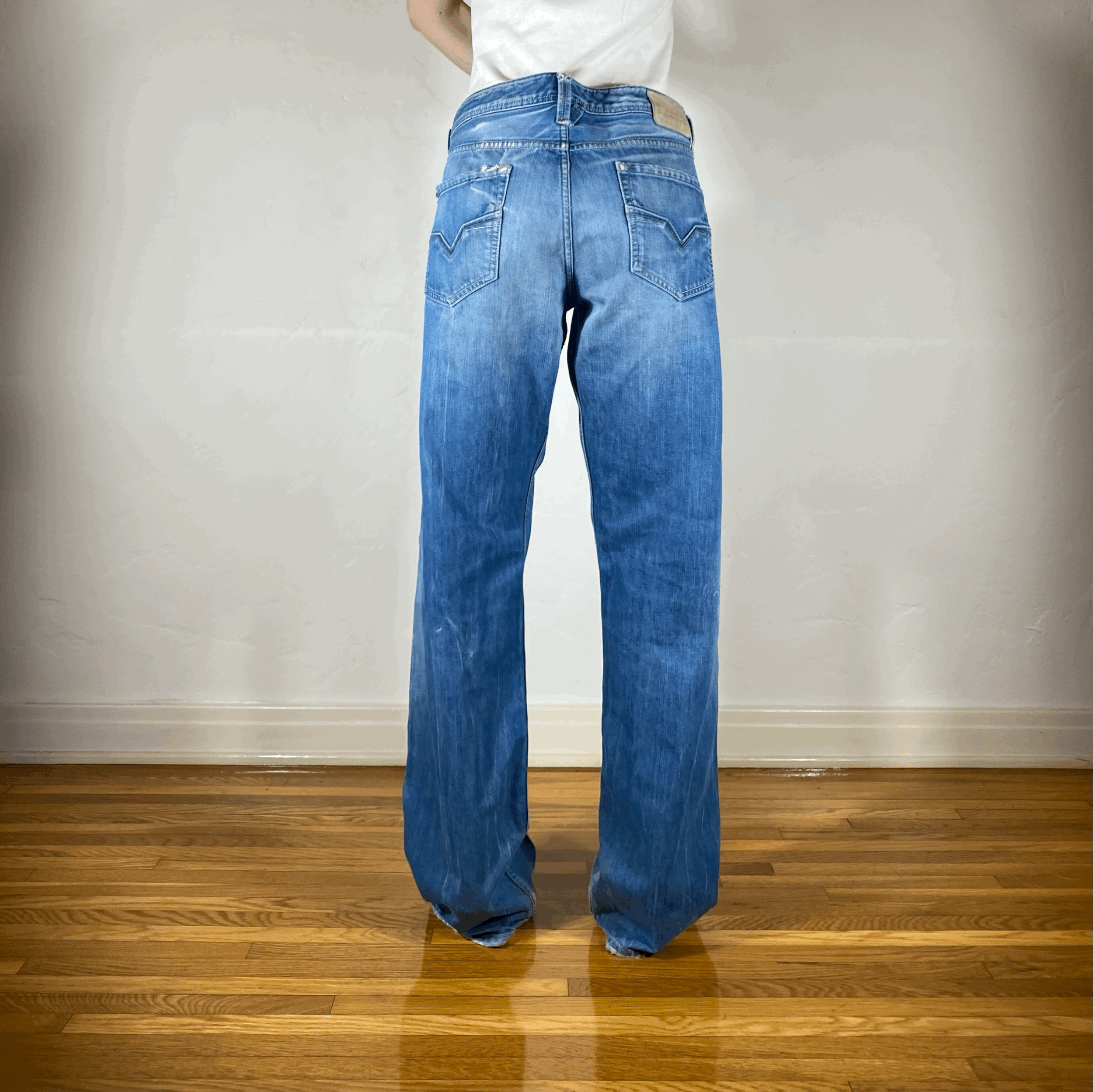 Diesel Relaxed Blue Jeans, XL