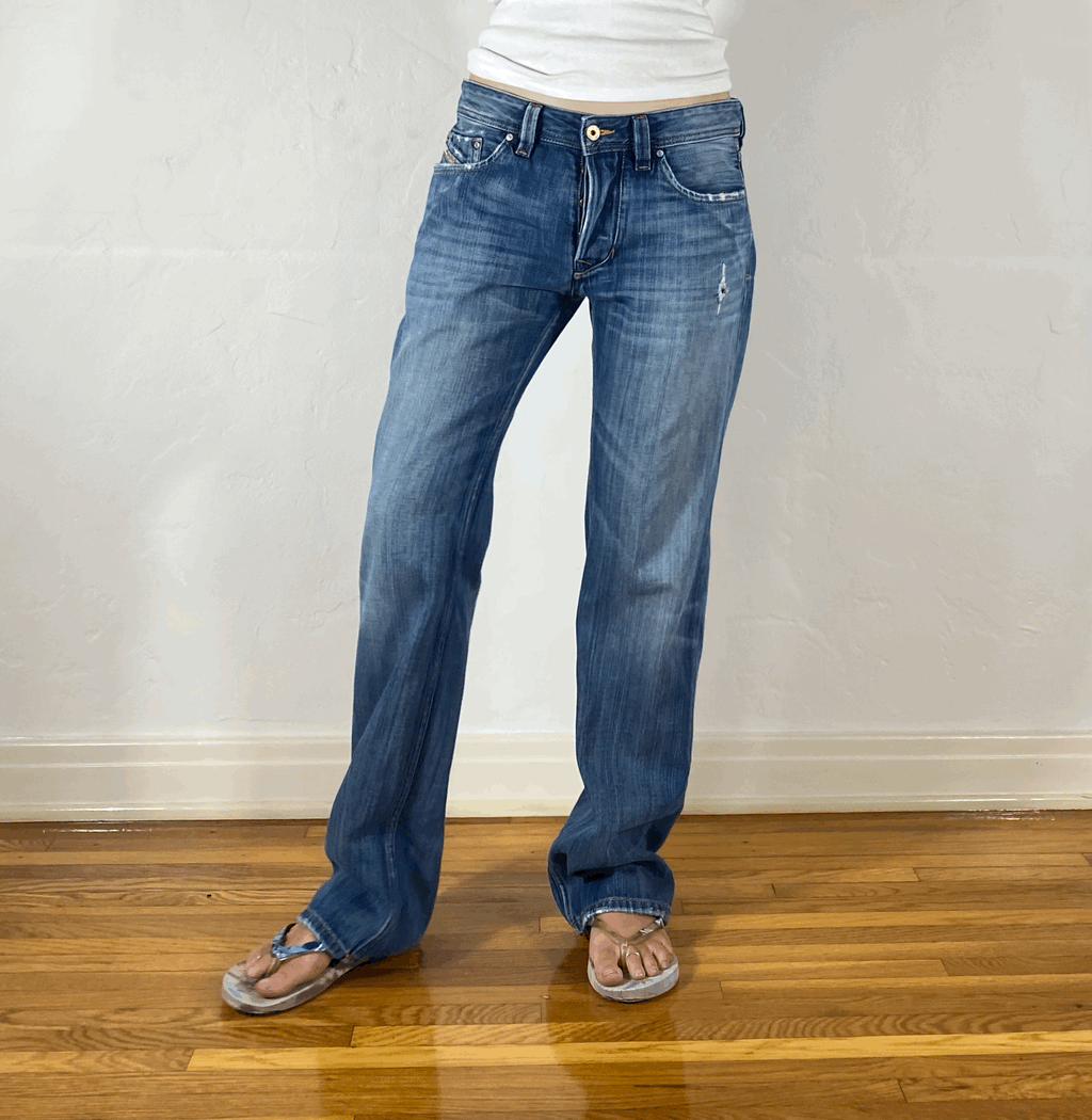 Diesel Relaxed Blue Baggy Jeans, M