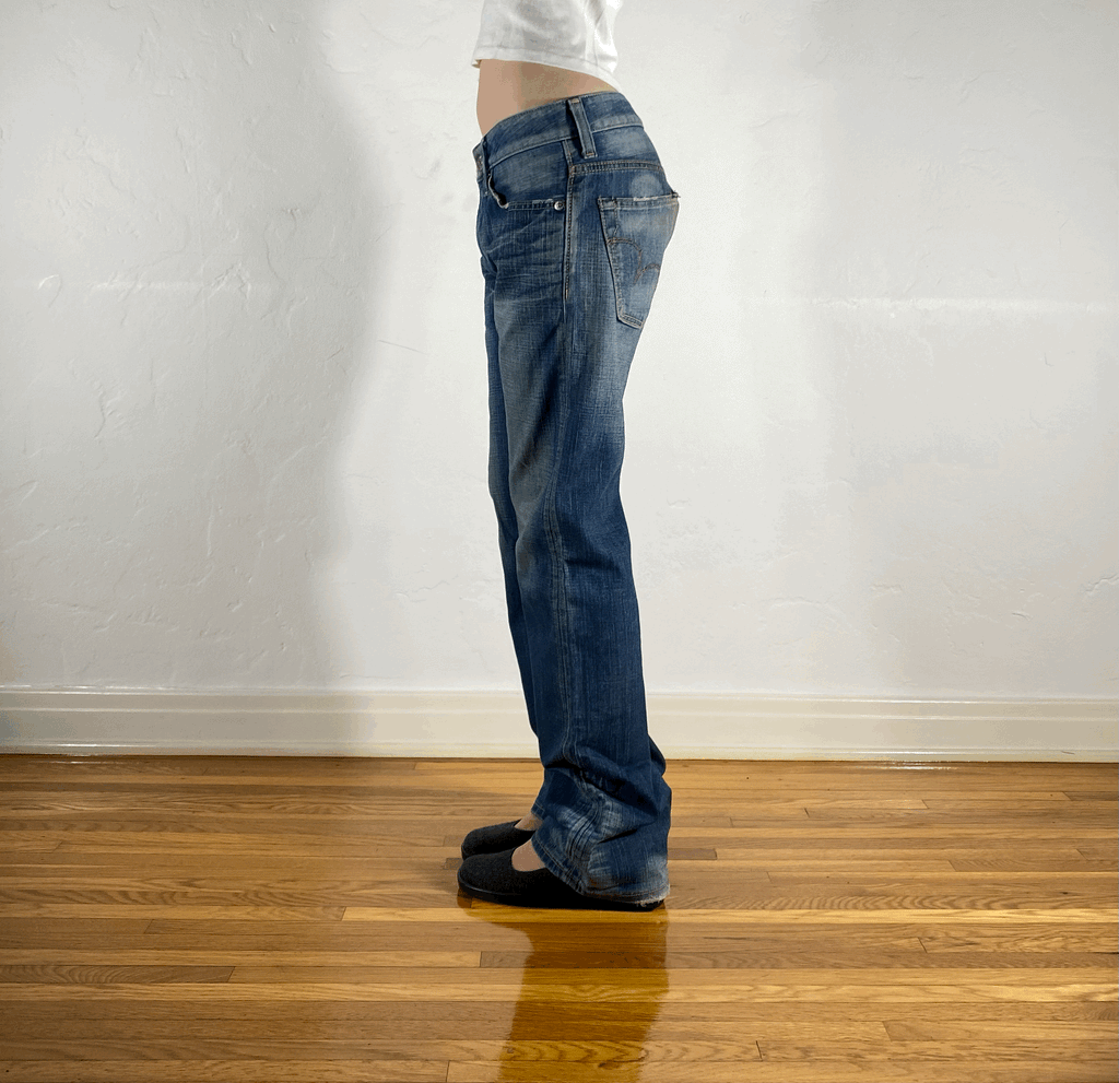 Edwin Unique Blue Distressed Jeans, M