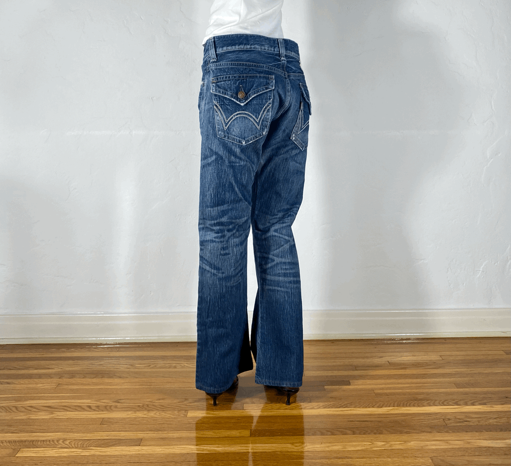 Edwin Blue Trip Flare Jeans, M/L