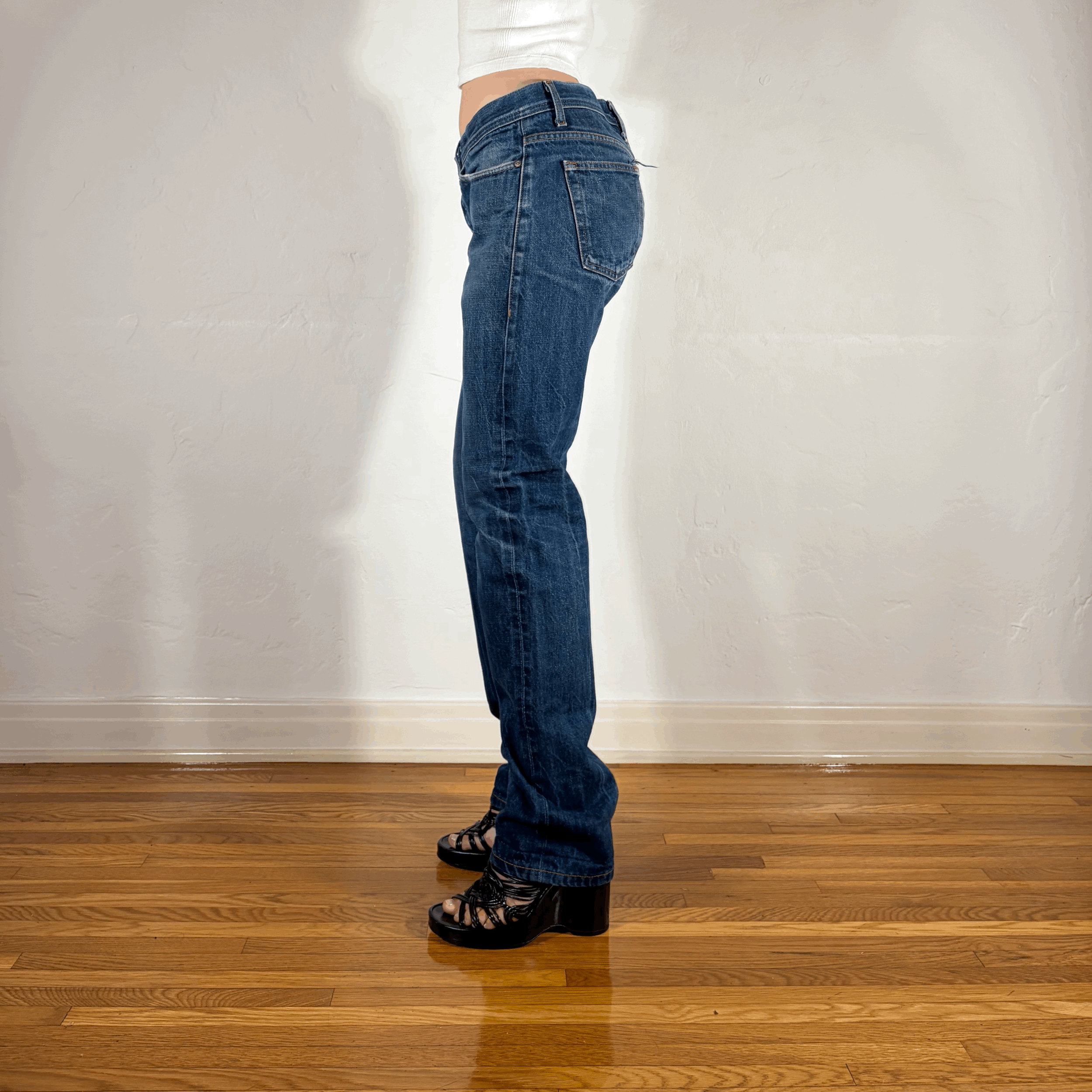 Naked and Famous Distressed Jeans, L