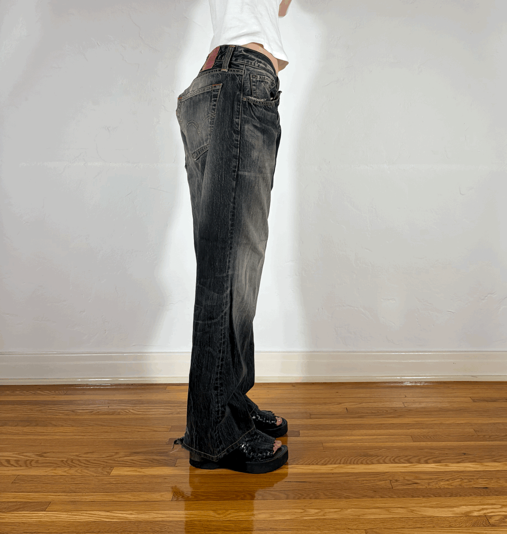 Edwin Unique Gray Streaky Jeans, L/XL