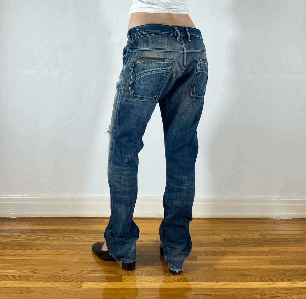 Diesel Textured Ombre Jeans, L