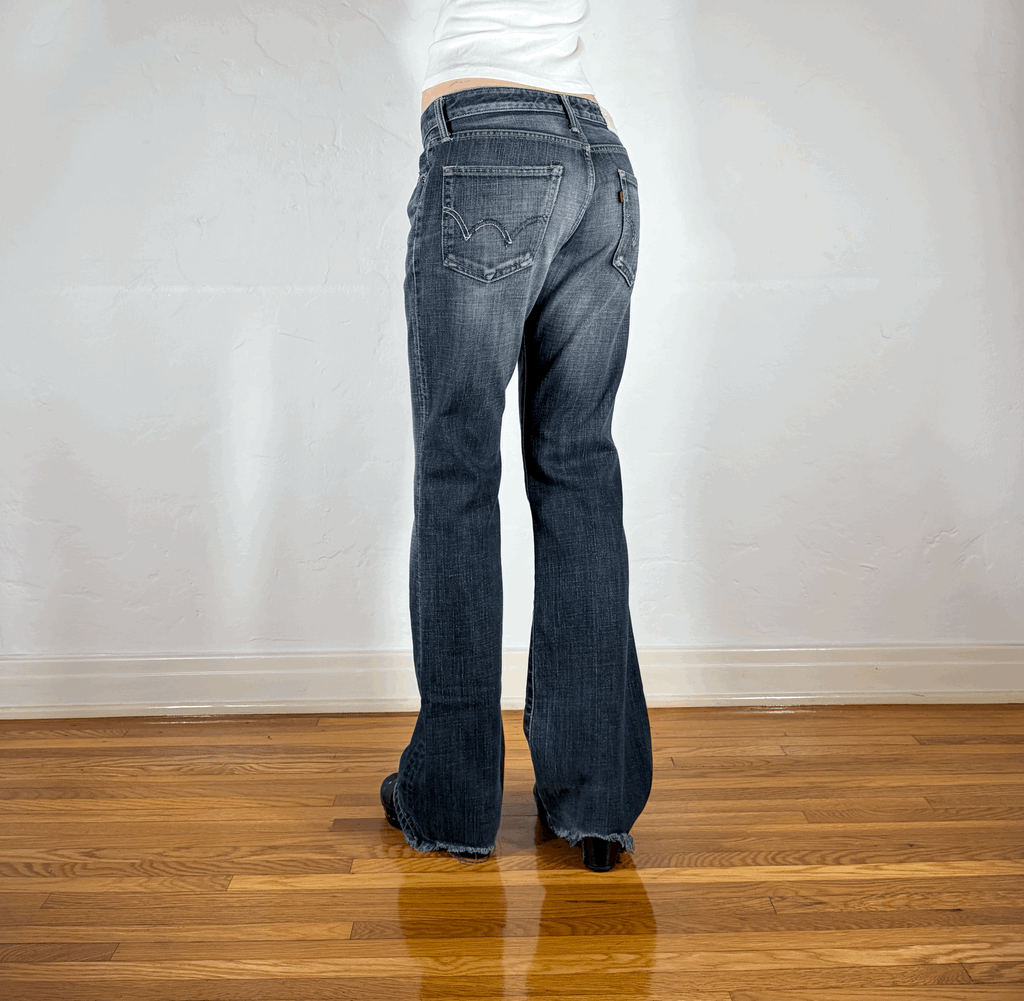 Soft Dark Gray/Black Jeans, S/M