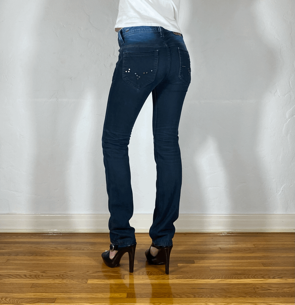 Diesel Black Ombre Skinny Rocker Jeans, S
