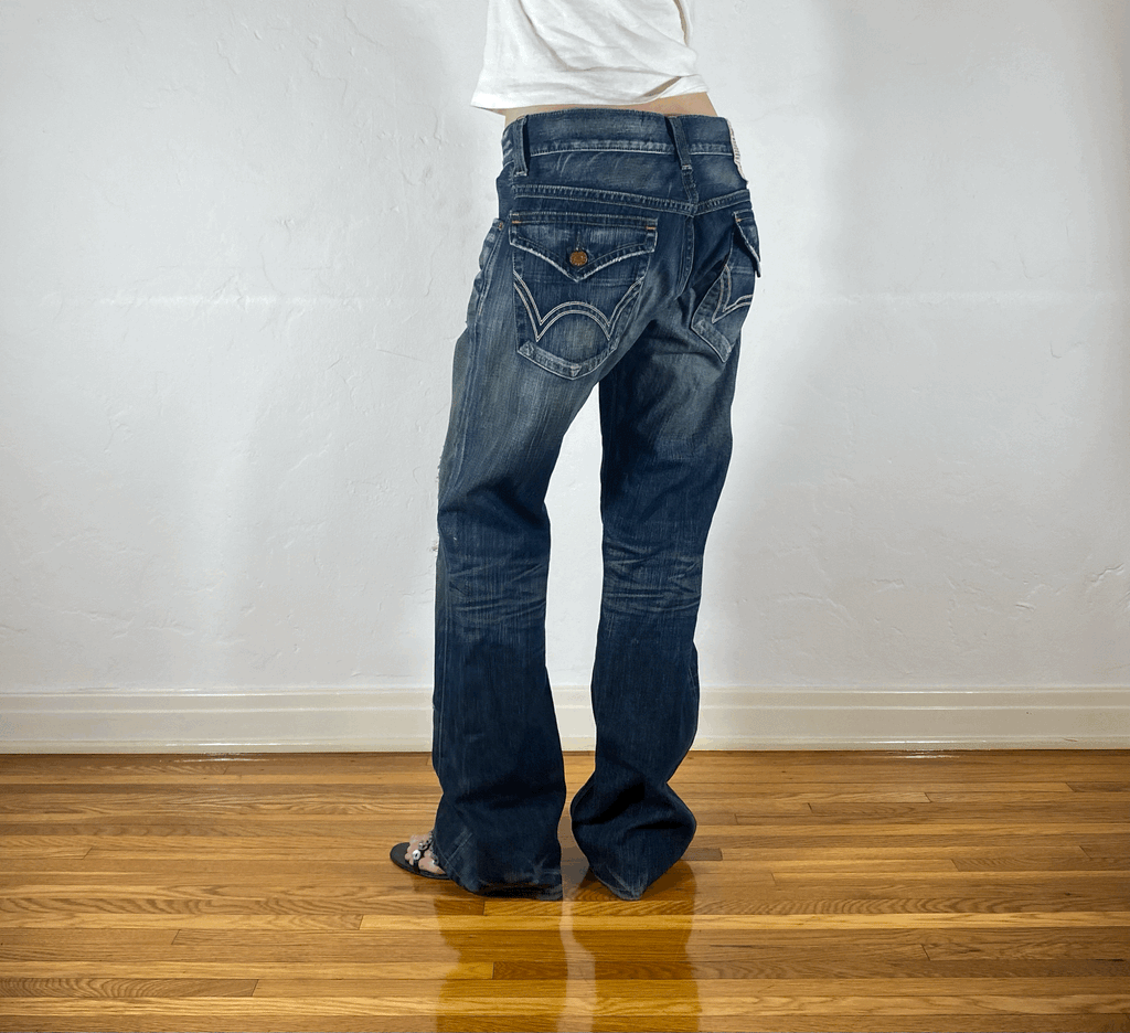 Edwin Blue Rainbow Stitch Jeans, M/L