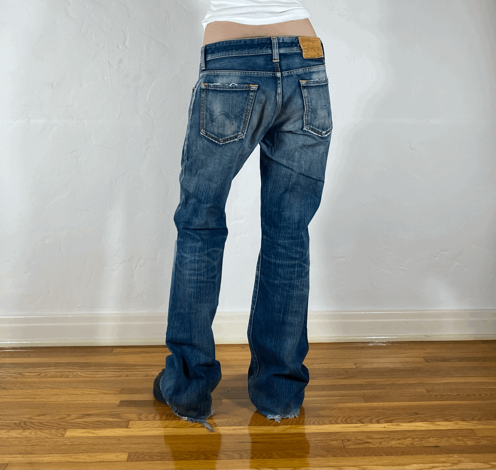 Edwin Unique Blue Flare Jeans, L