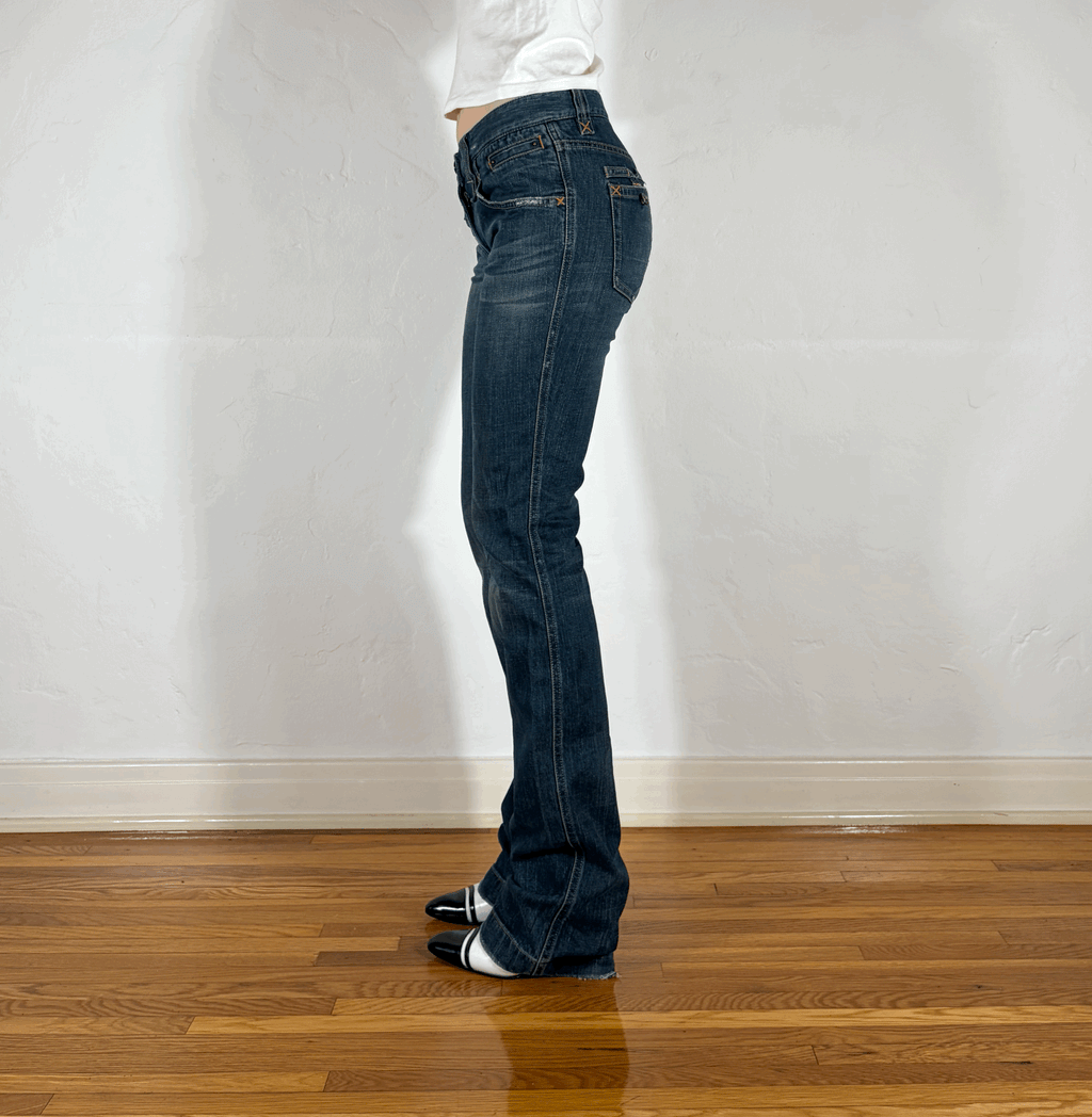 Dolce & Gabbana Leggy Distressed Jeans, XS/S