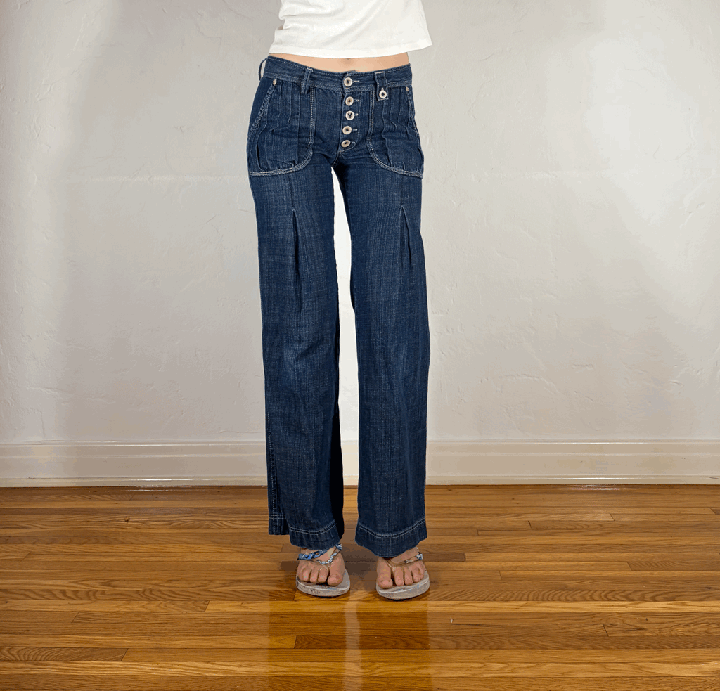 Japanese Brand Button Jeans, S