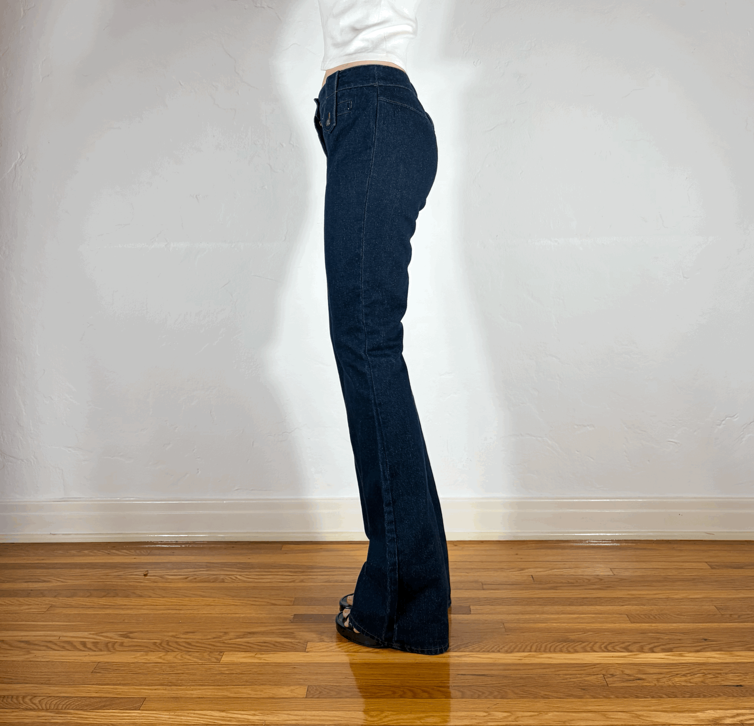 Dolce & Gabbana Dark Blue Strappy Jeans, S