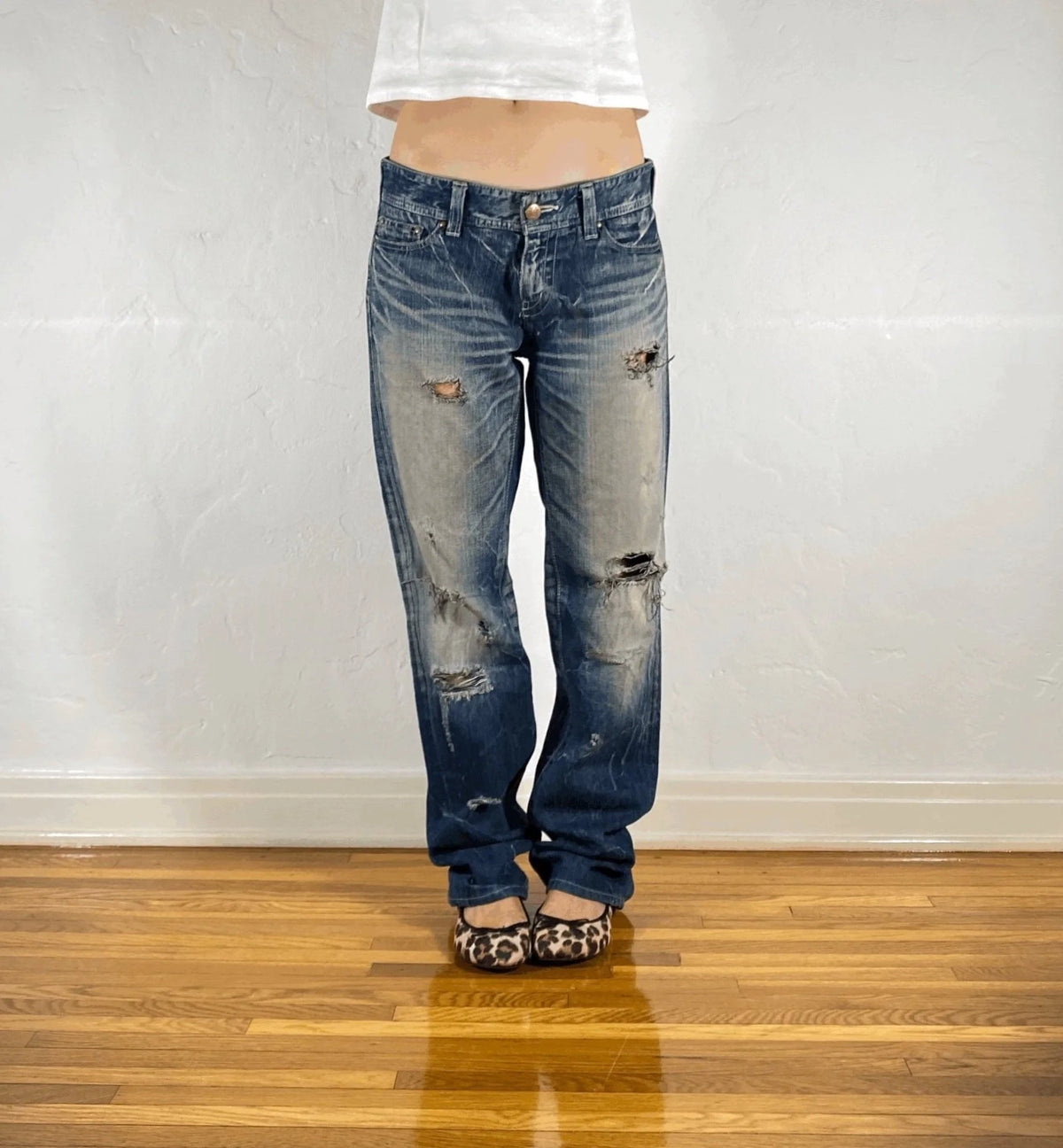 Vanquish Baggy Ripped Gold Label Jeans, M