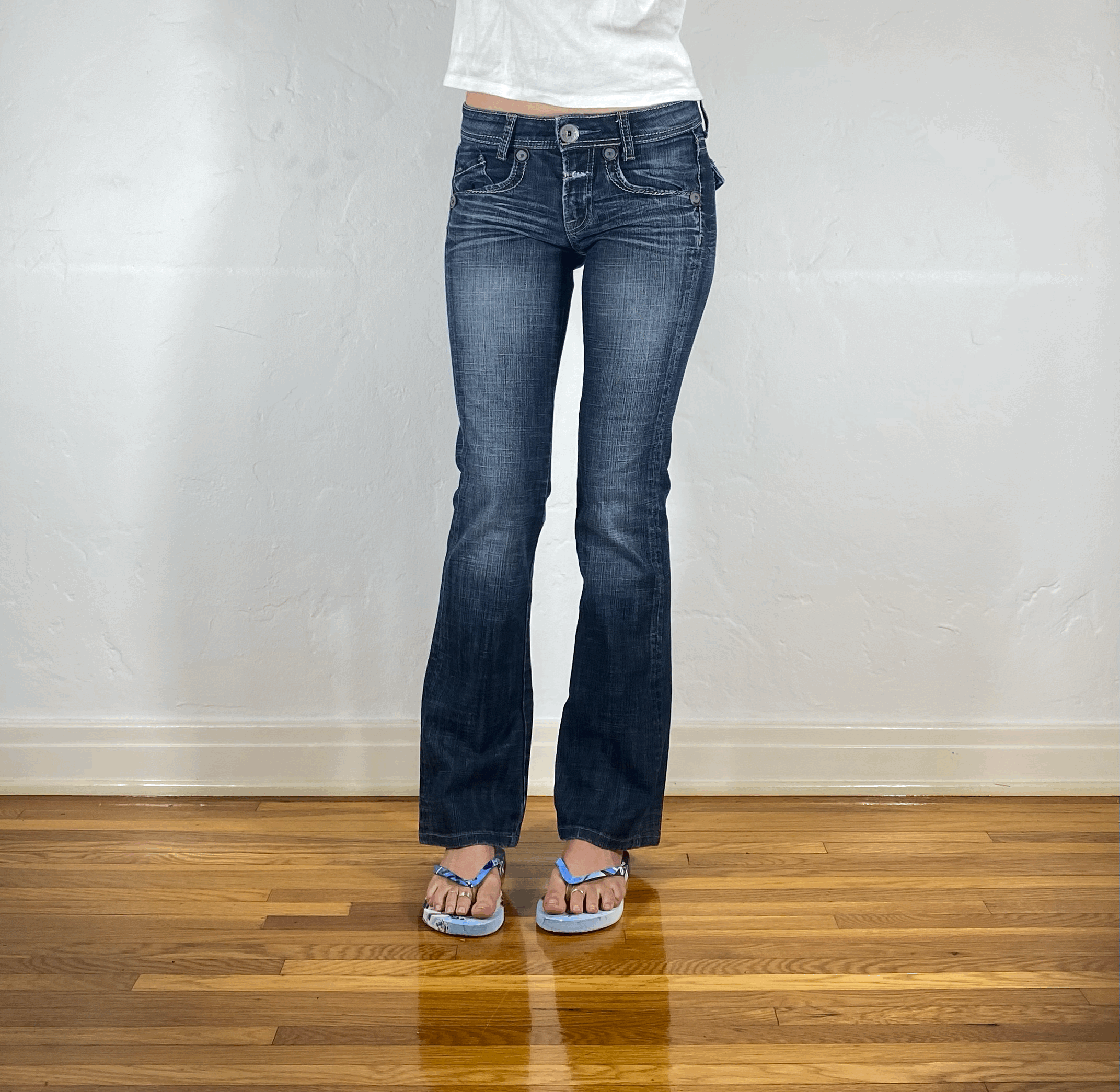 Marithe + Francois Girbaud Straight Jeans, S