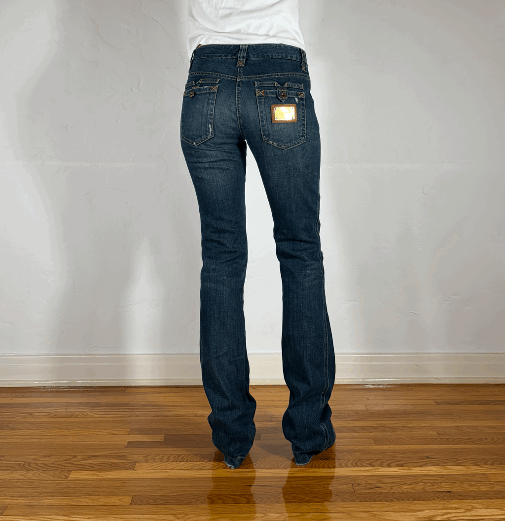 Dolce & Gabbana Leggy Distressed Jeans, XS/S