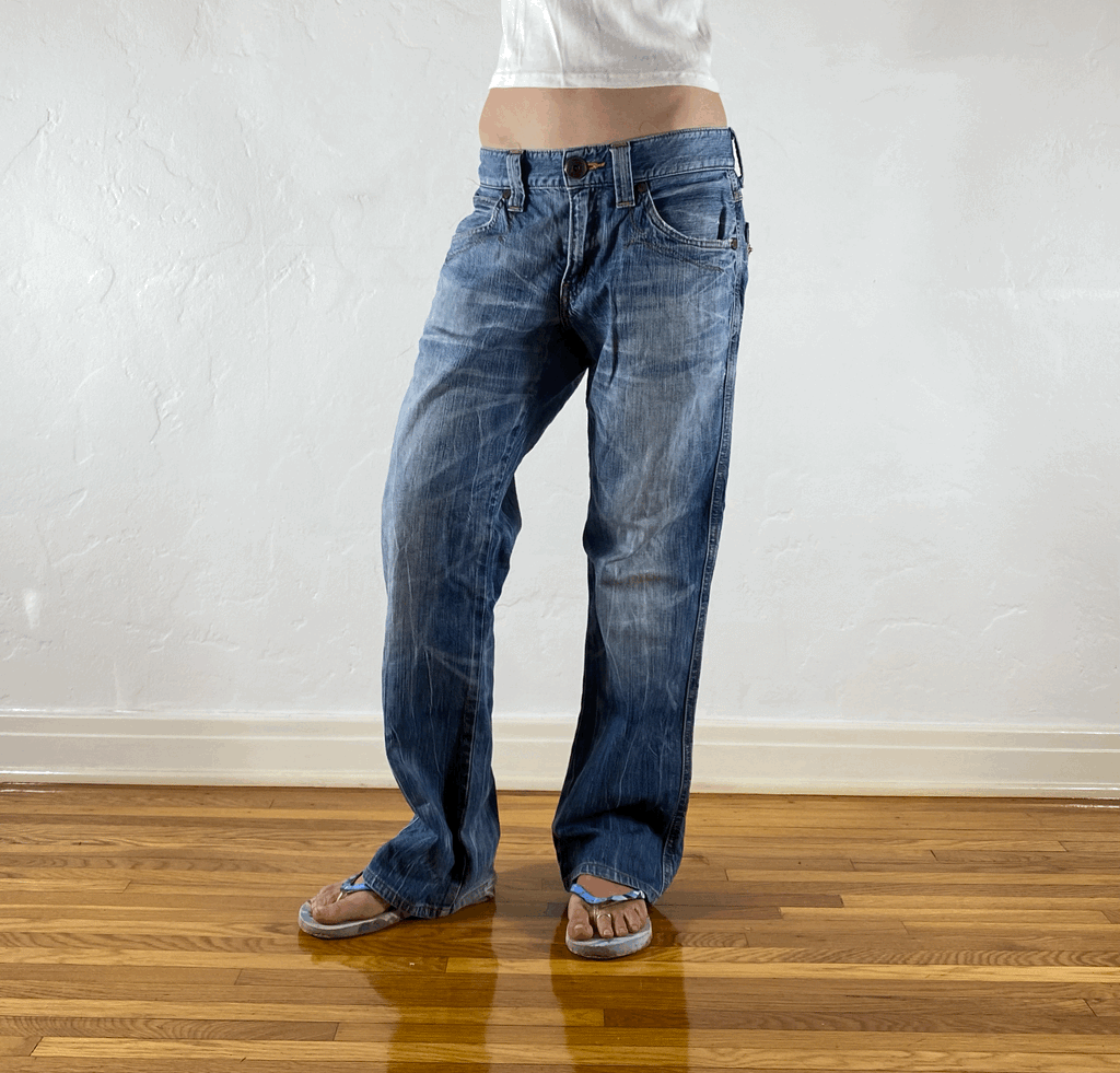 Edwin Brown and Orange Stitch Tiger Jeans, M