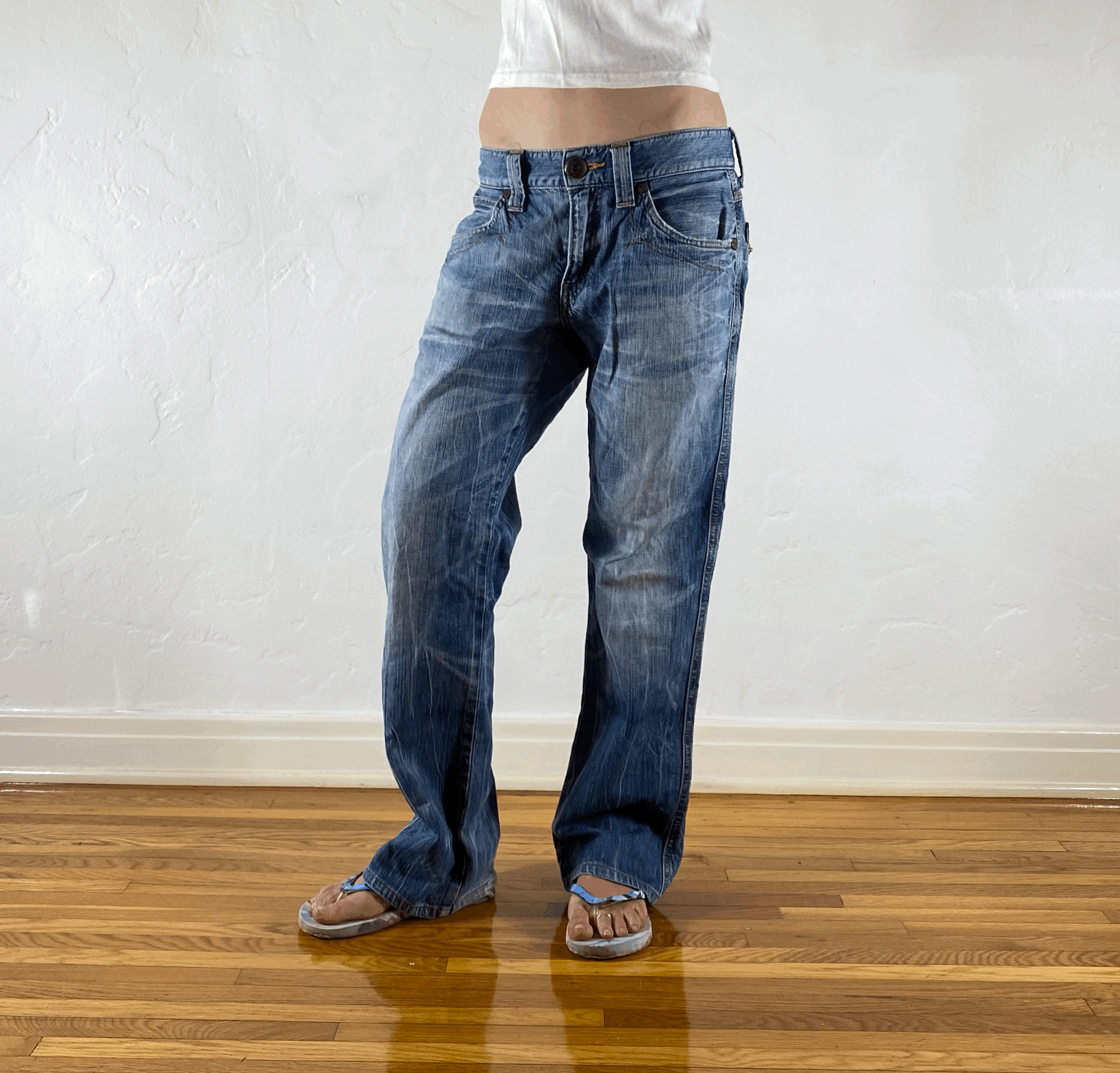 Edwin Brown and Orange Stitch Tiger Jeans, M
