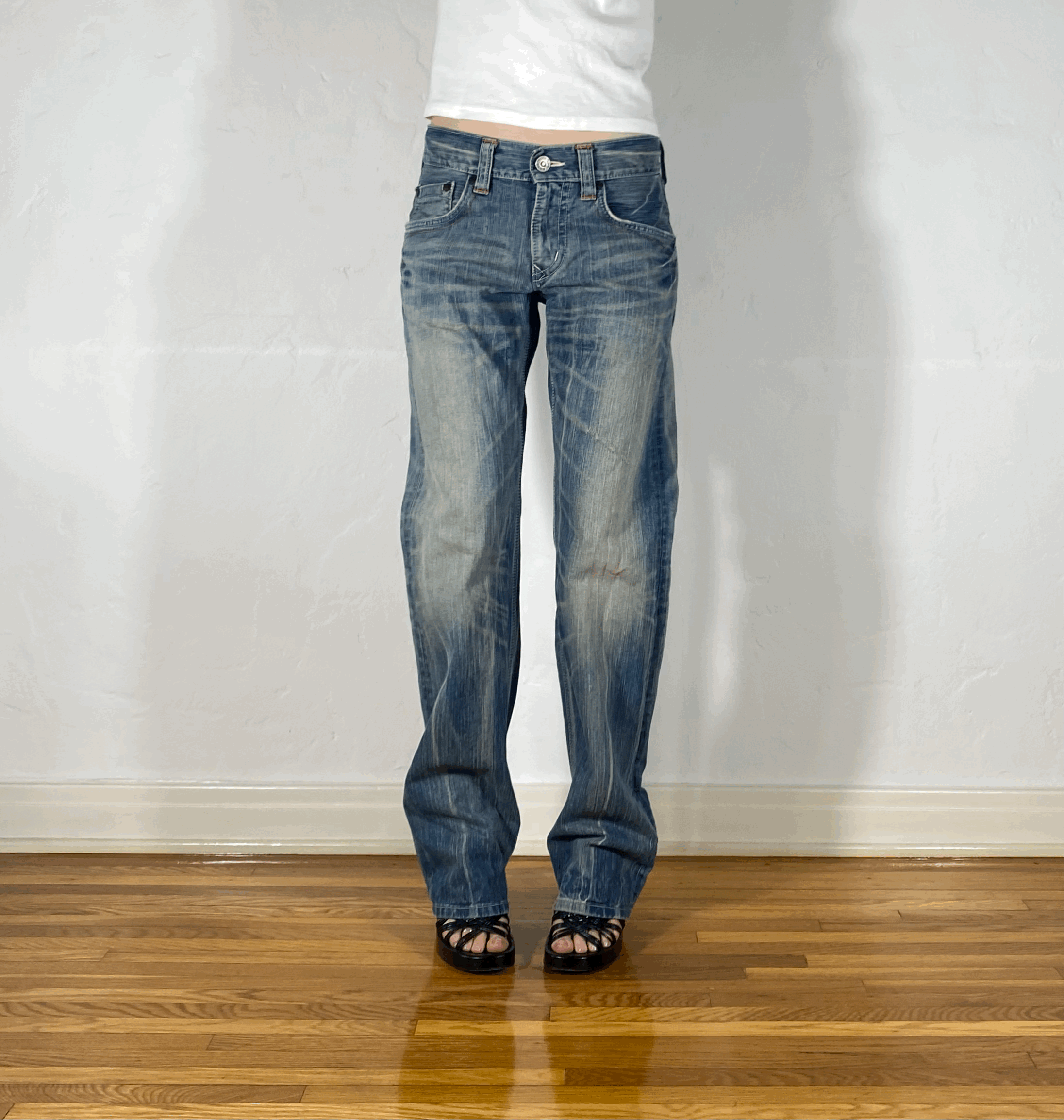 Edwin Orange Stitch Unique Wash Jeans, S/M