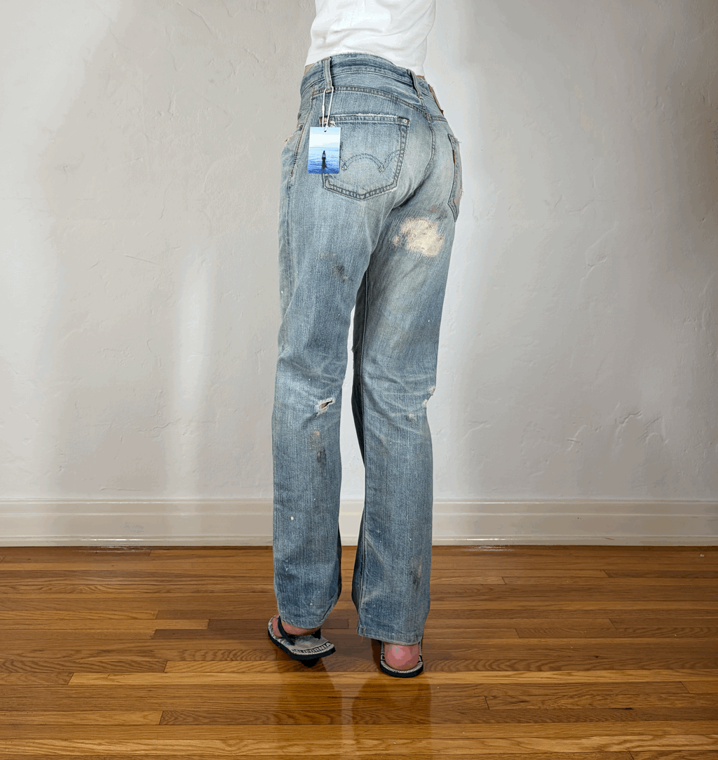 Edwin Repaired Distressed Jeans, S