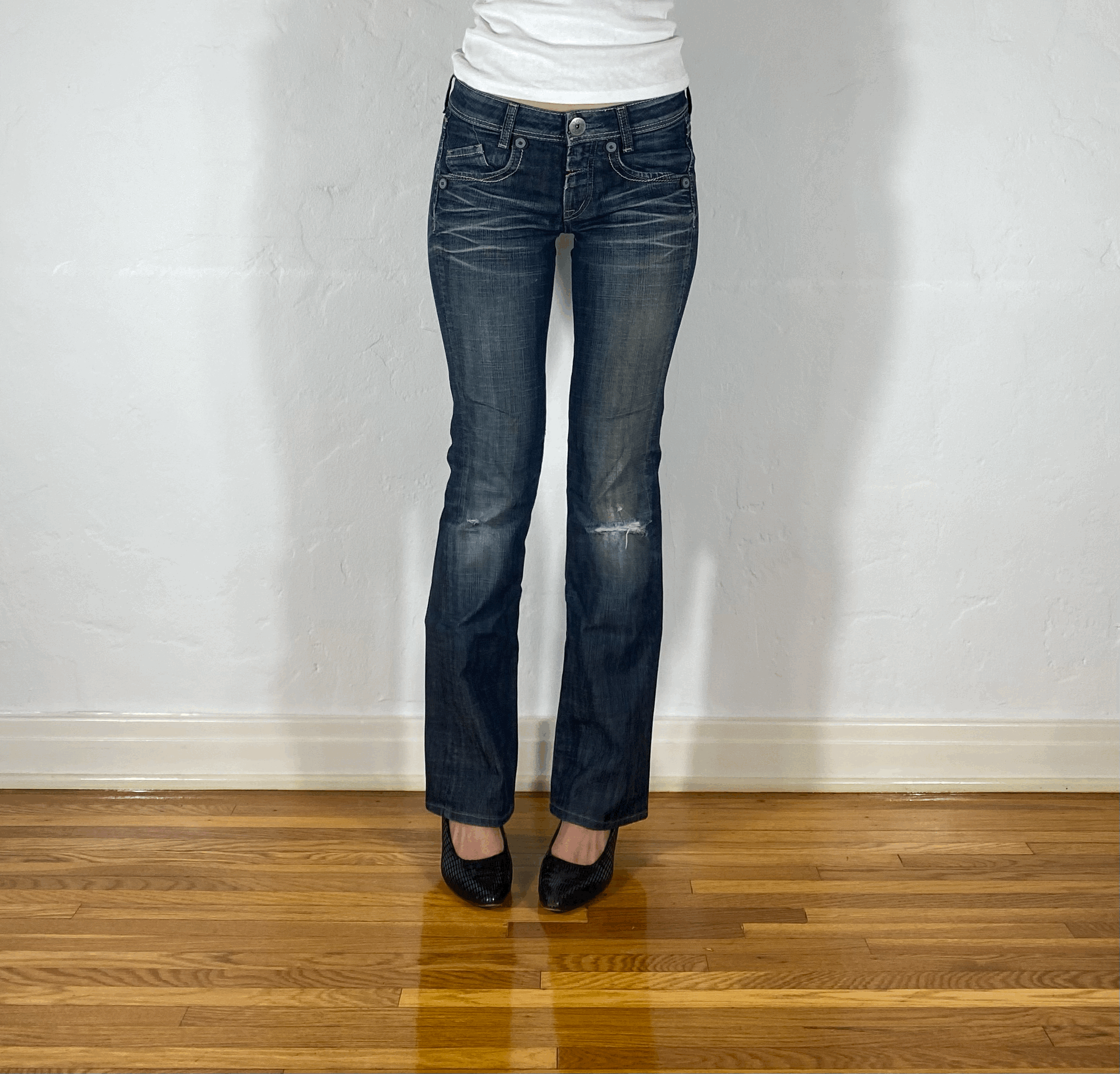 Marithe + Francois Girbaud Straight Jeans, S