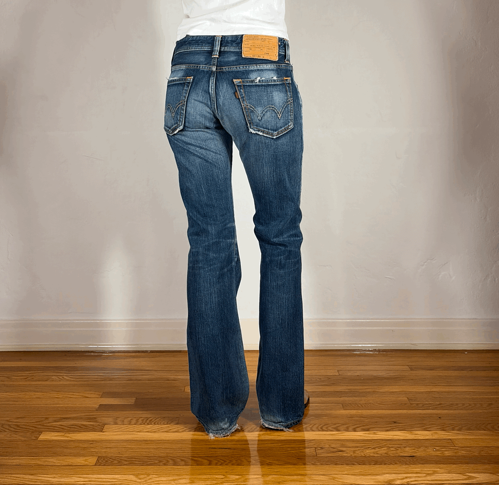 Aqua Blue Flare Jeans, S