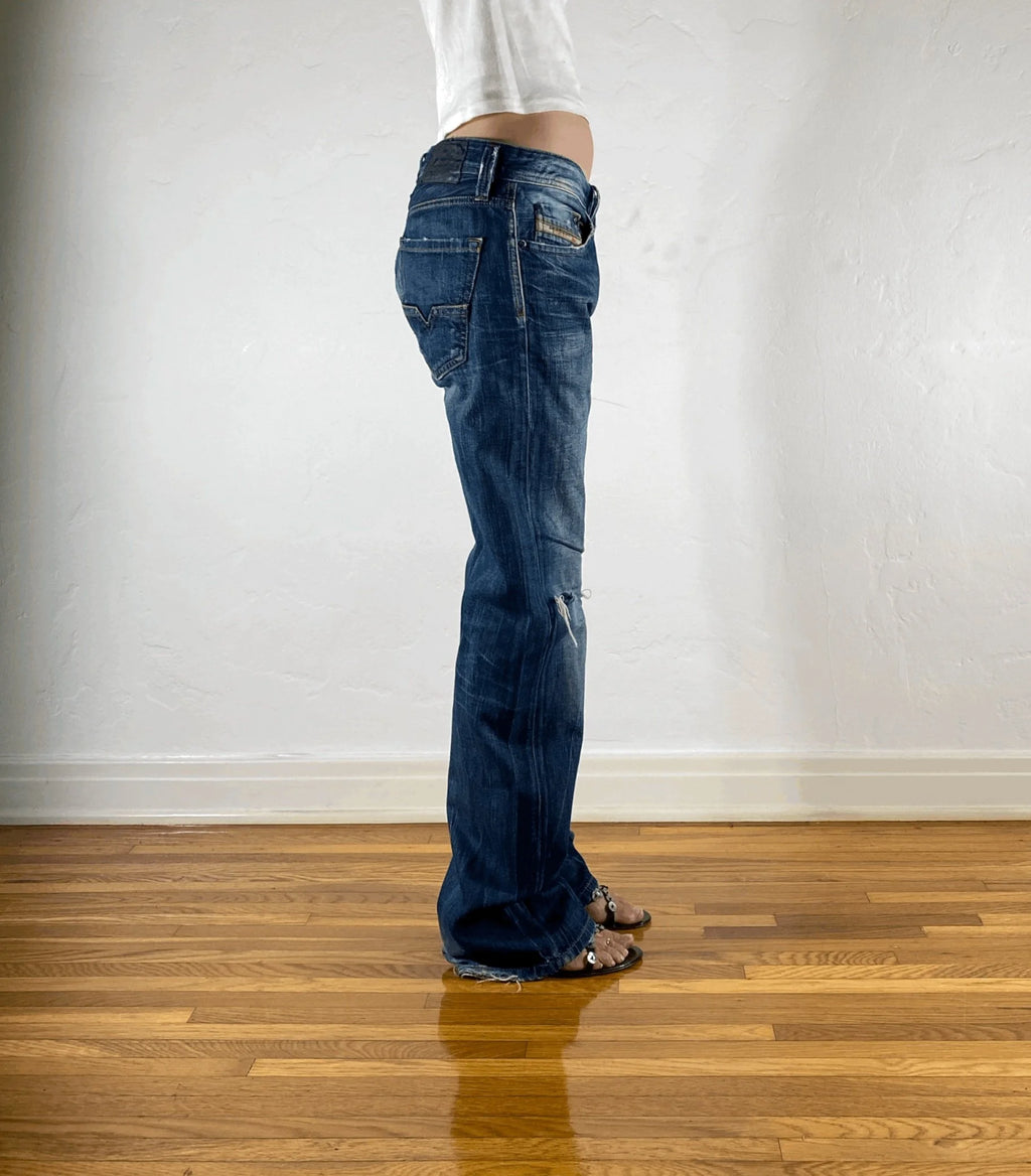Diesel Relaxed Dark Blue Jeans, M