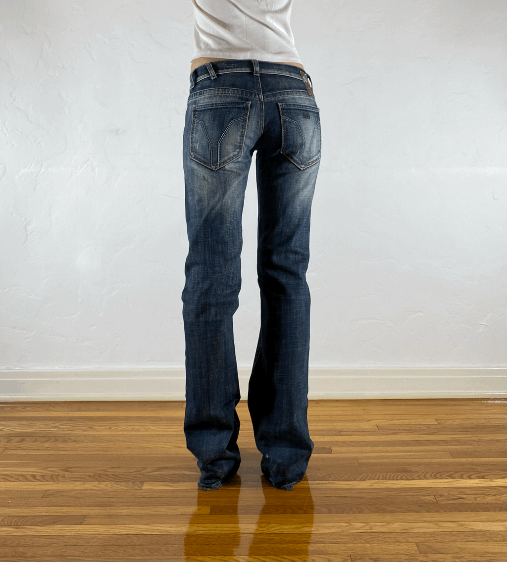 Miss Sixty Yellow Zipper Jeans, S