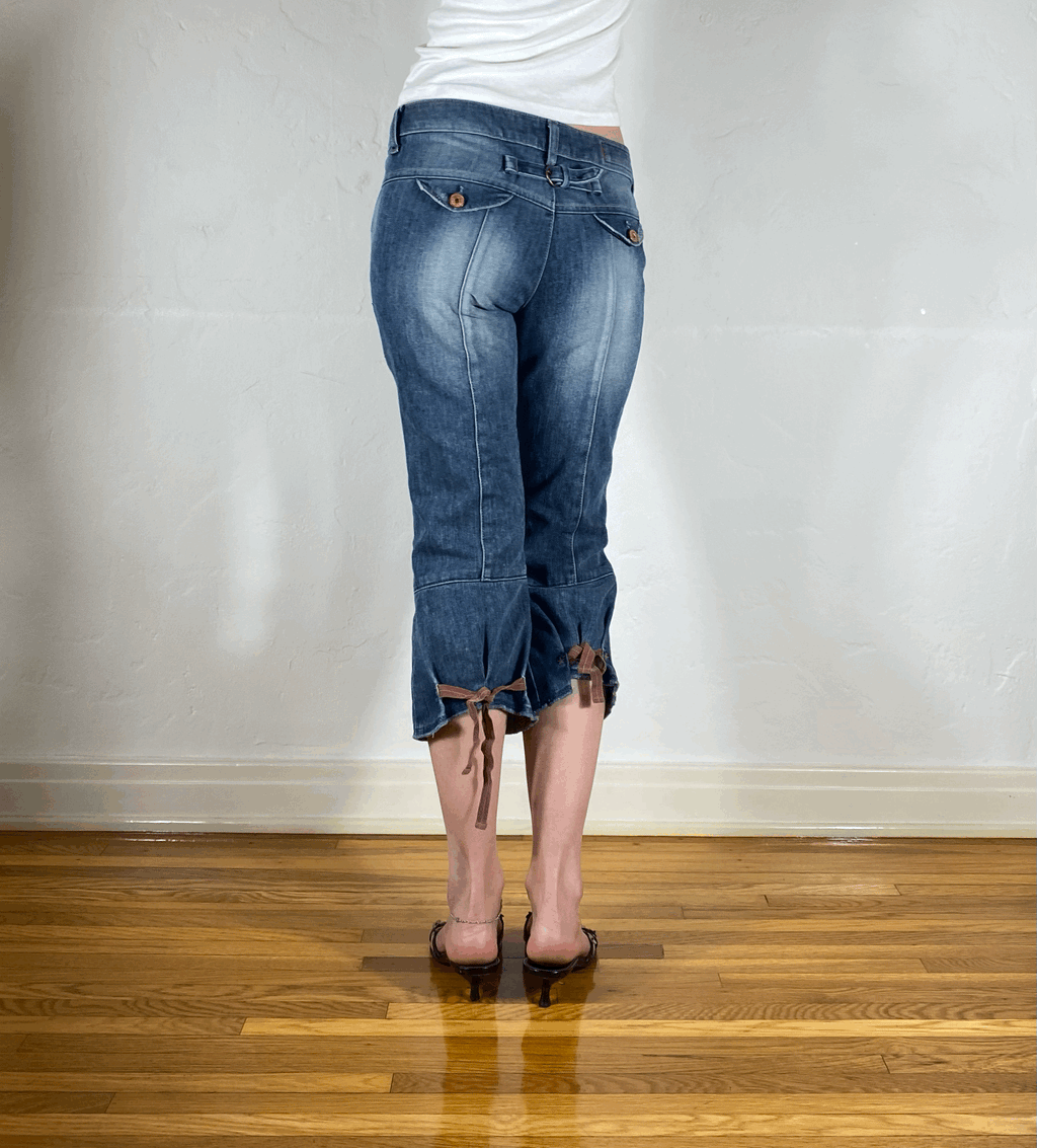 Marithe + Francois Girbaud Cinch Capri Jeans, S
